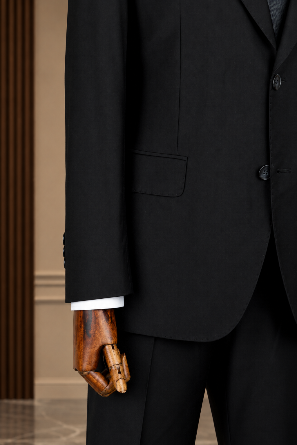 Black Single Breasted Suit 2-Piece