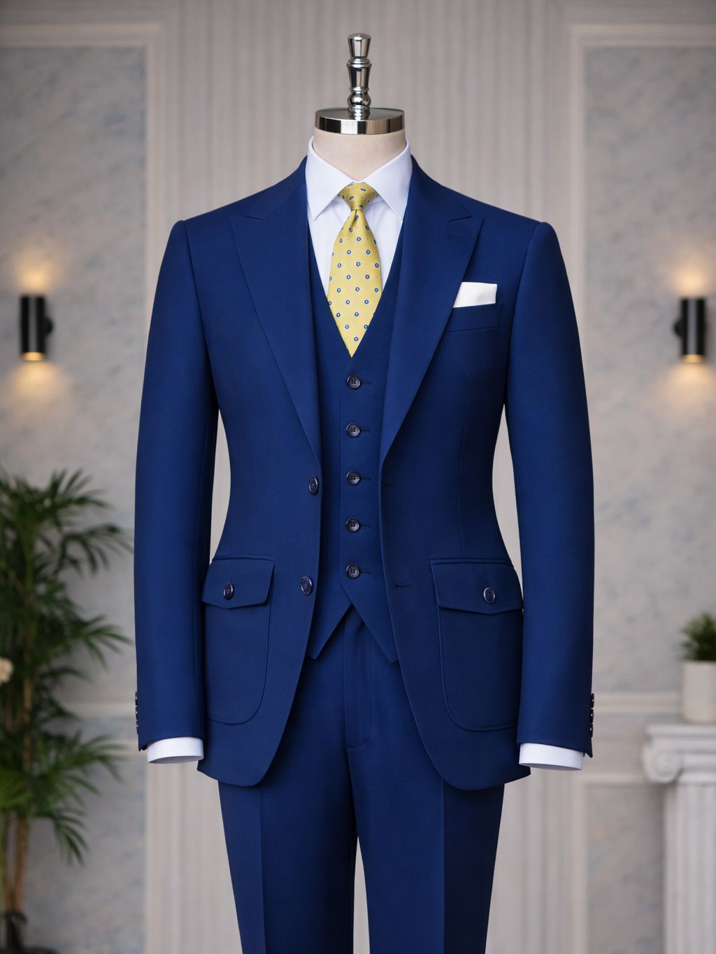 Navy Slim-Fit Suit 3-Piece