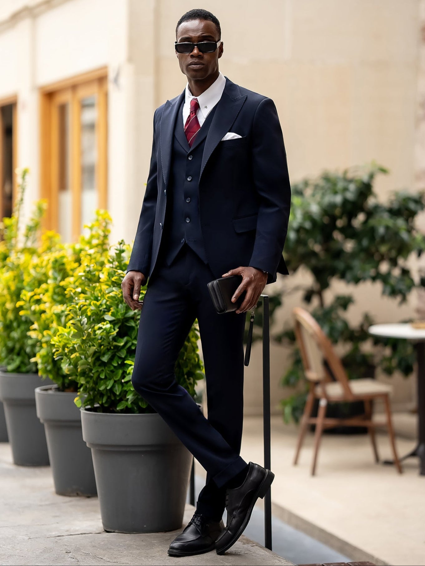 Navy Slim-Fit Suit 3-Piece