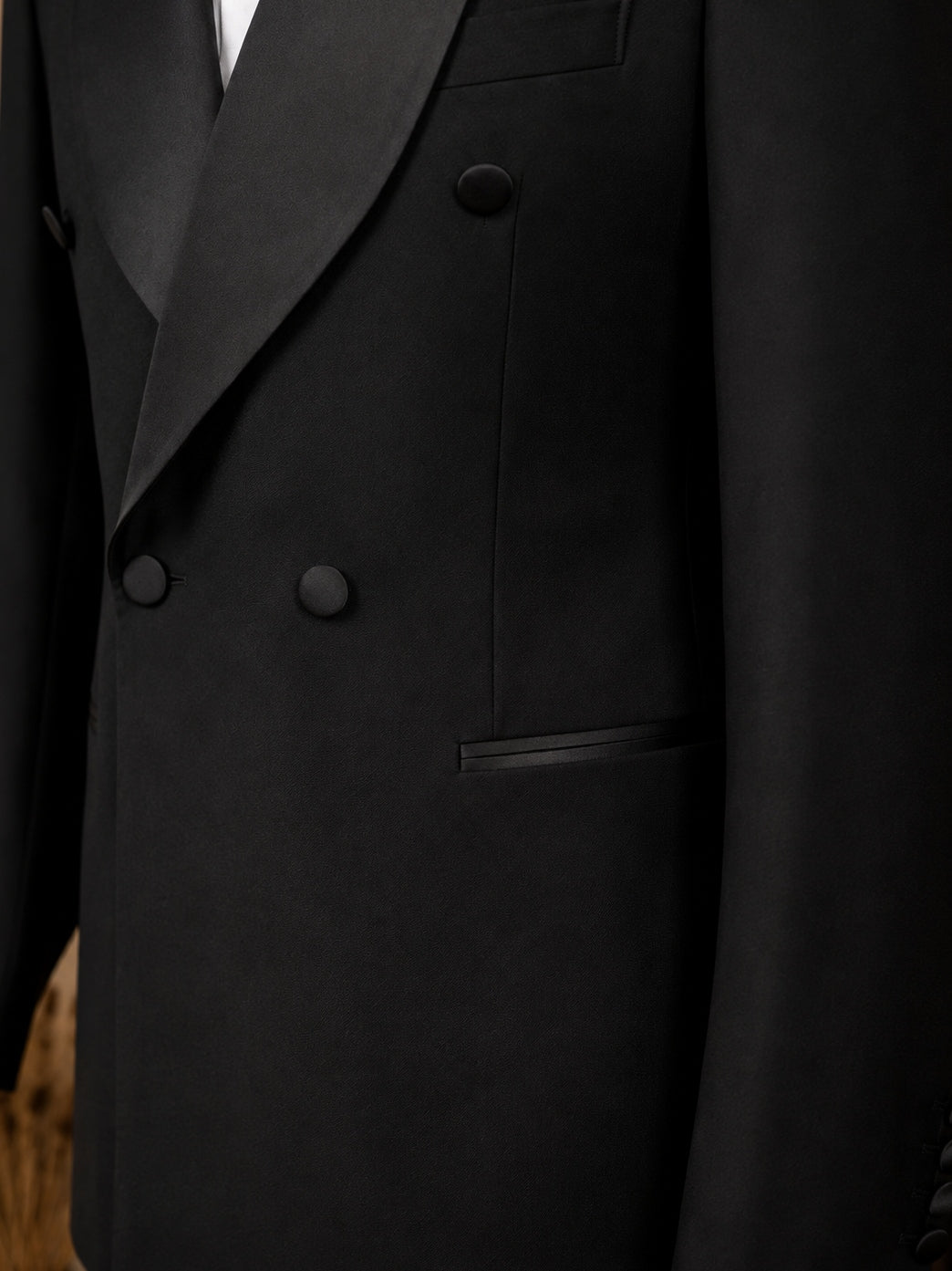 Black Double Breasted Tuxedo 2-Piece