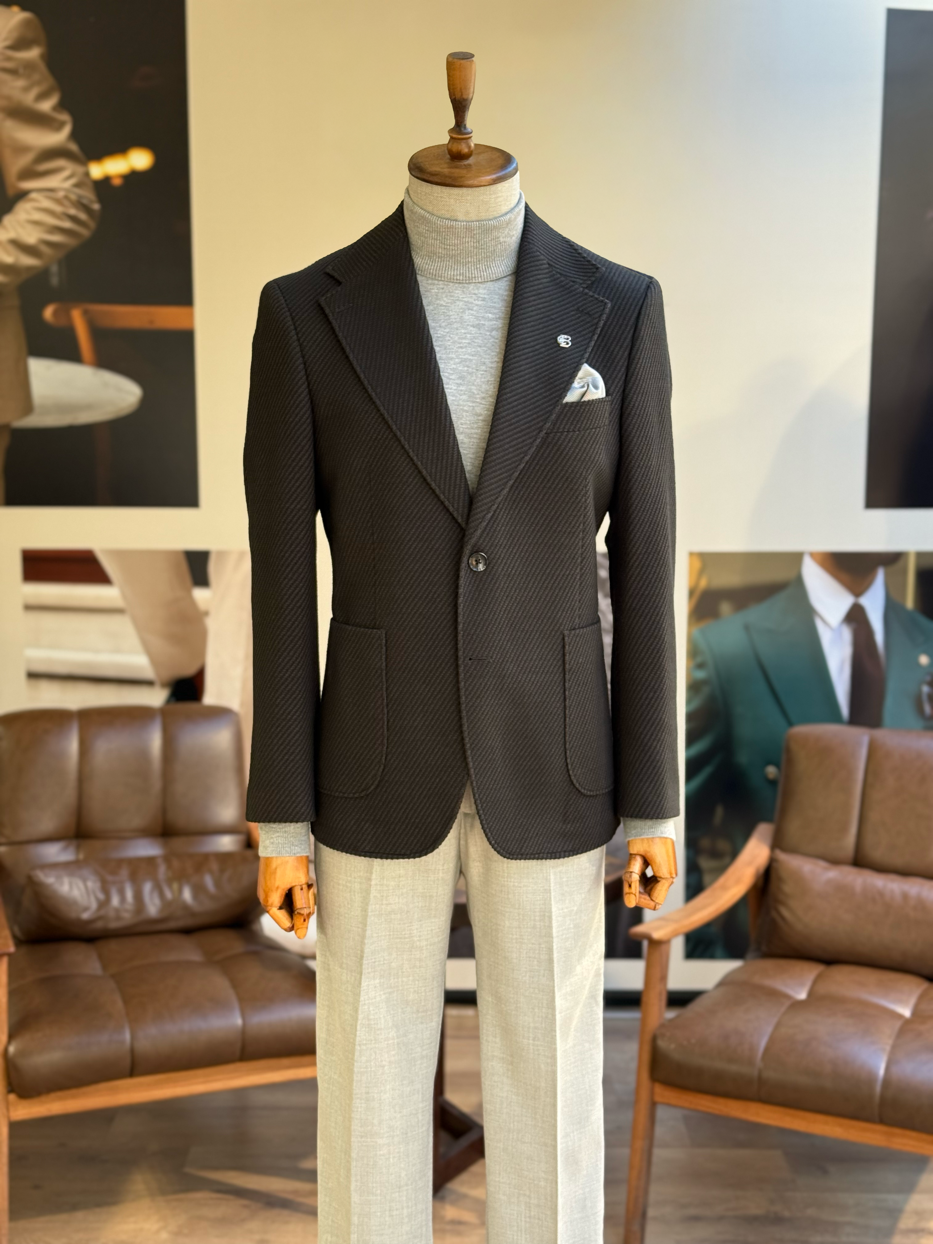 Black Single Breasted Blazer