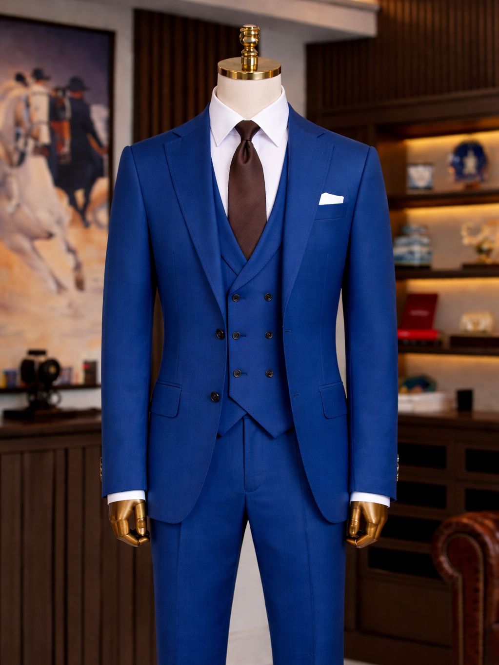 Navy Slim-Fit Suit 3-Piece