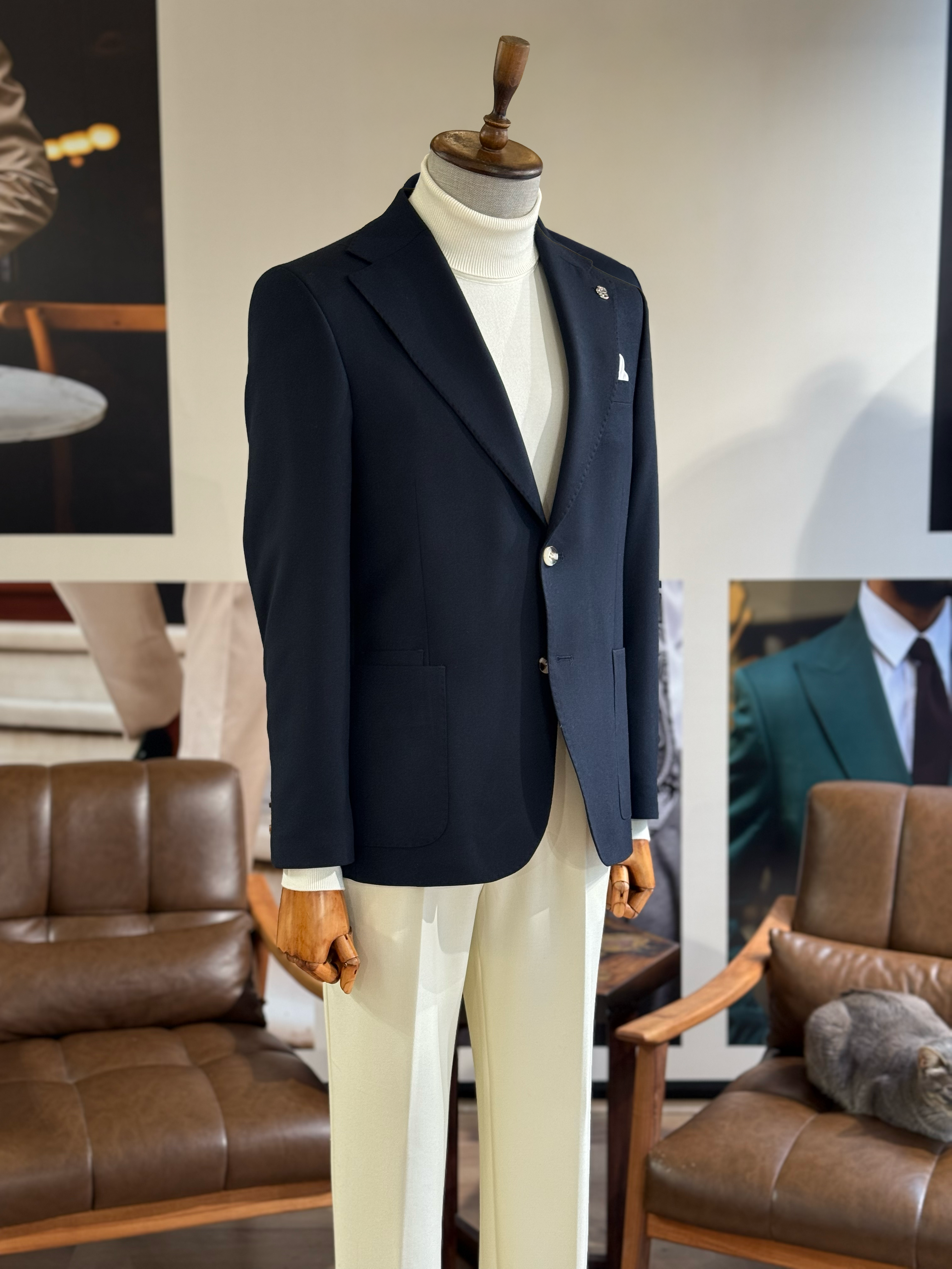 Navy Single Breasted Blazer