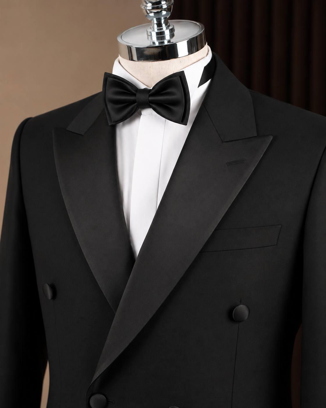 Black Double Breasted Tuxedo 2-Piece