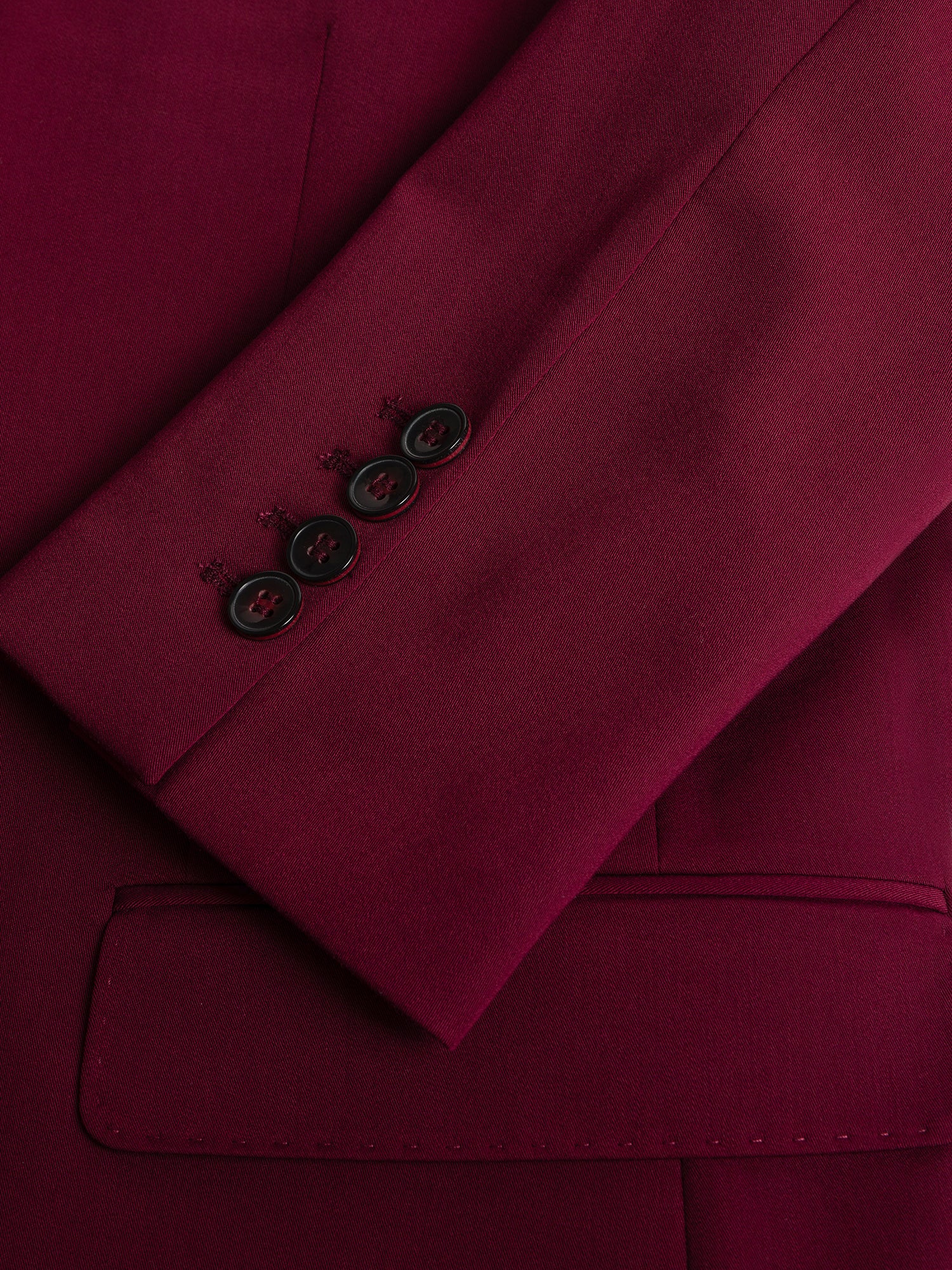Donazi Bordeaux Single Breasted Blazer