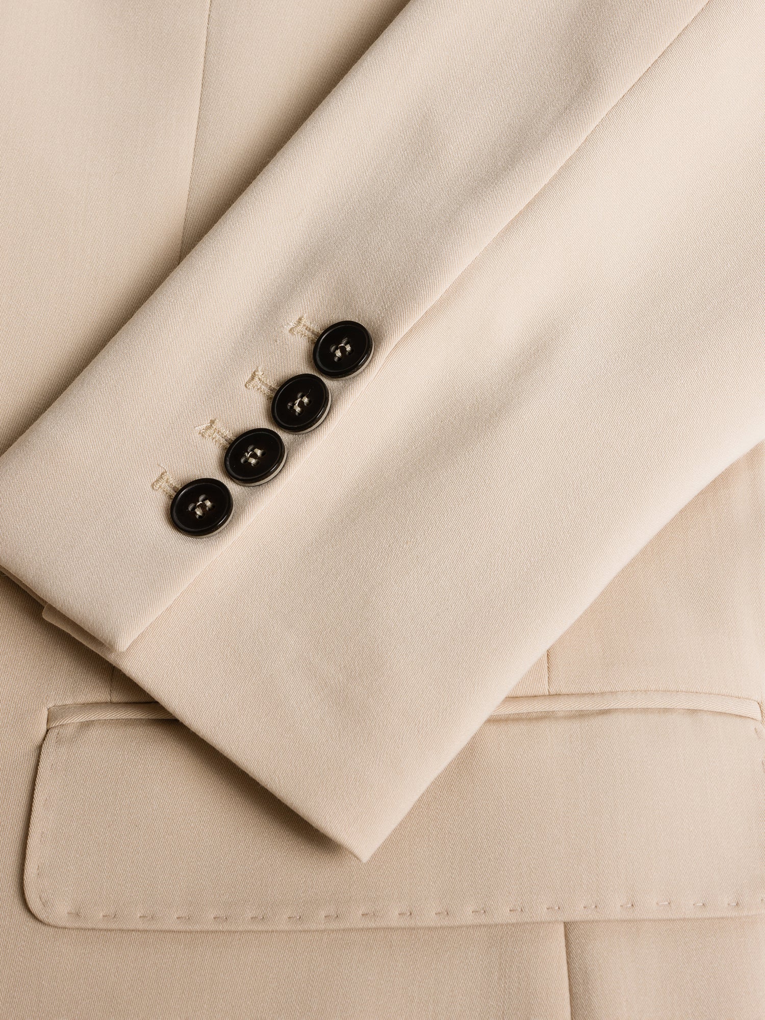 Donazi Beige Single Breasted Blazer