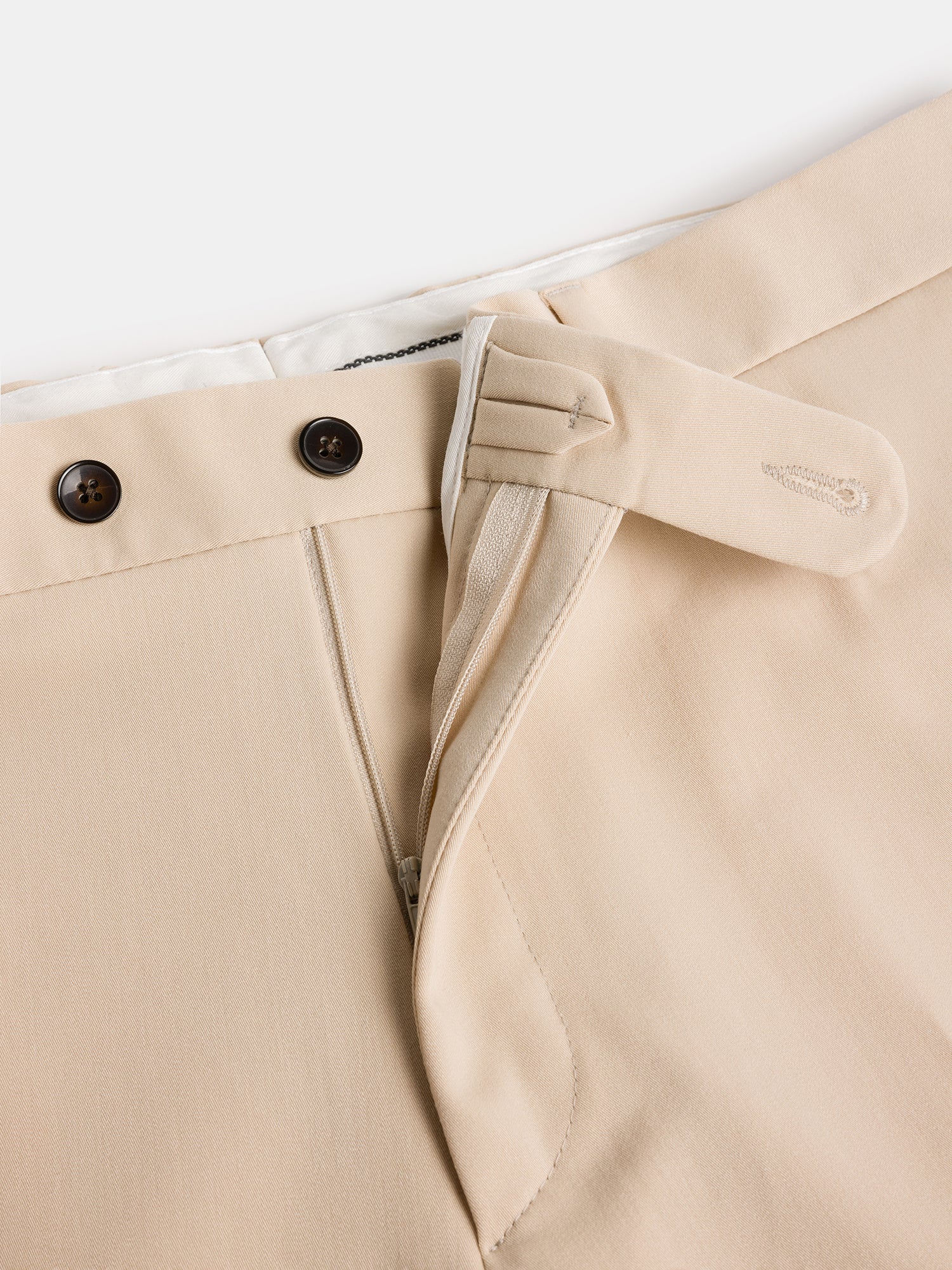 Donazi Beige High Waist Slim-Fit Pants