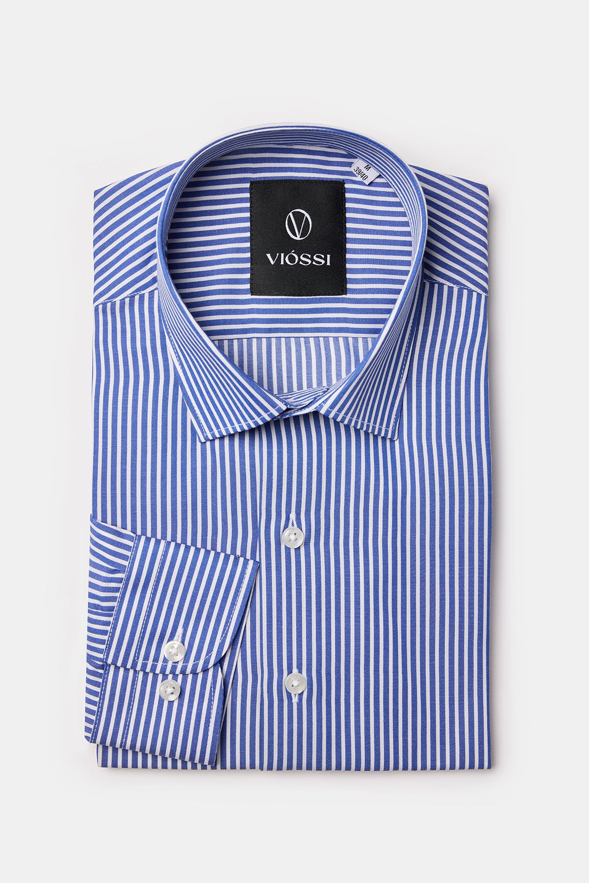 Blue Striped Slim-Fit Shirt
