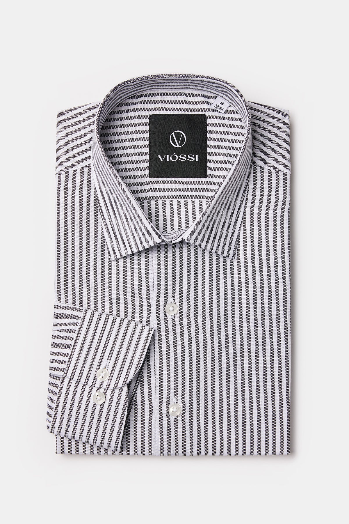 Black Striped Slim-Fit Shirt