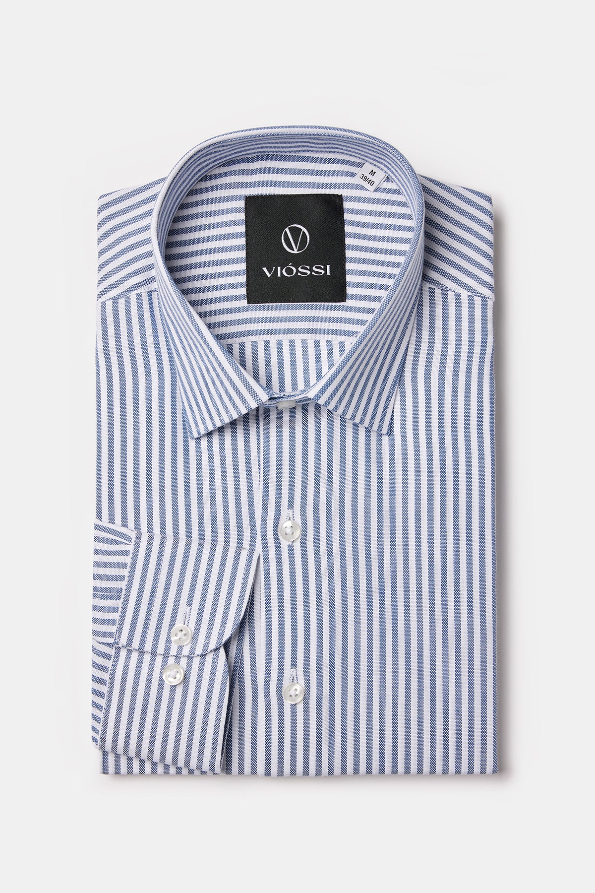Blue Striped Slim-Fit Shirt