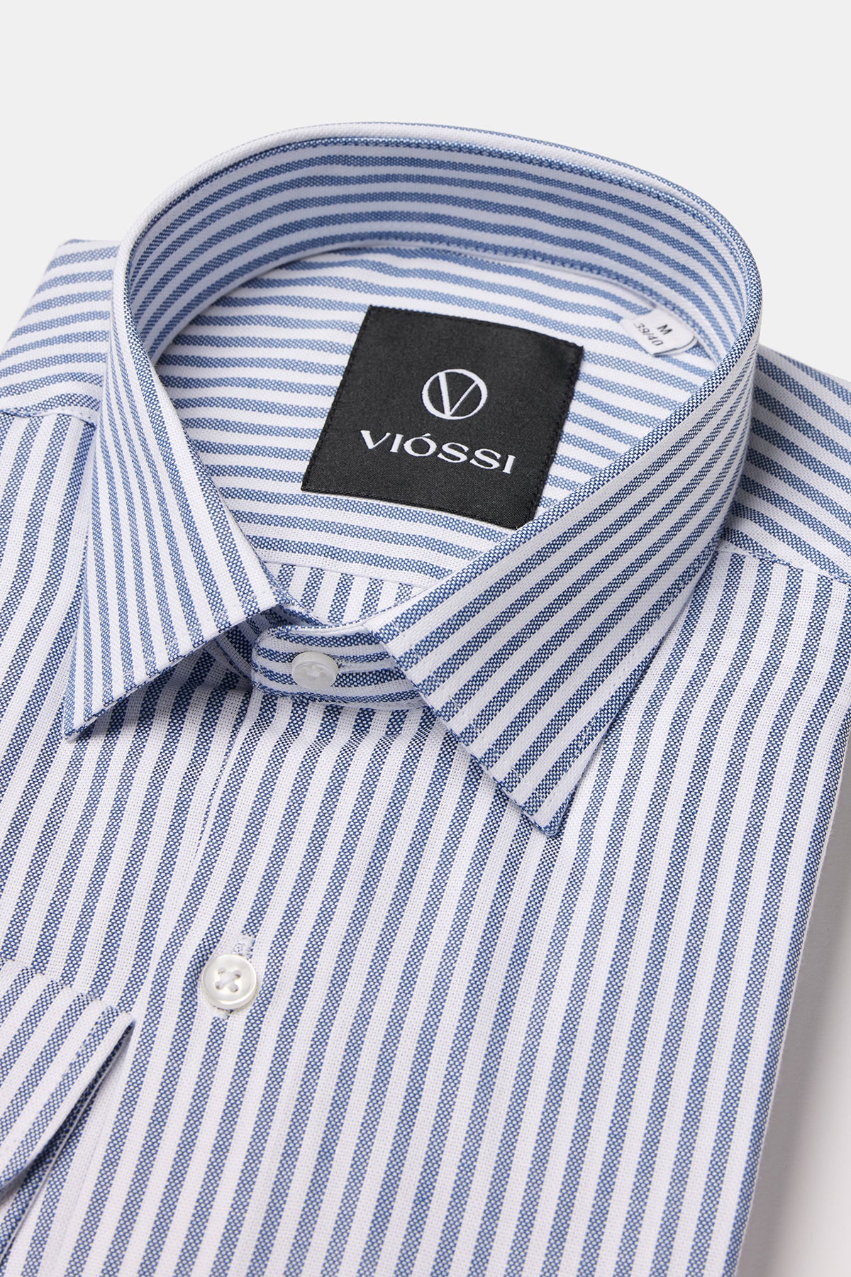 Blue Striped Slim-Fit Shirt