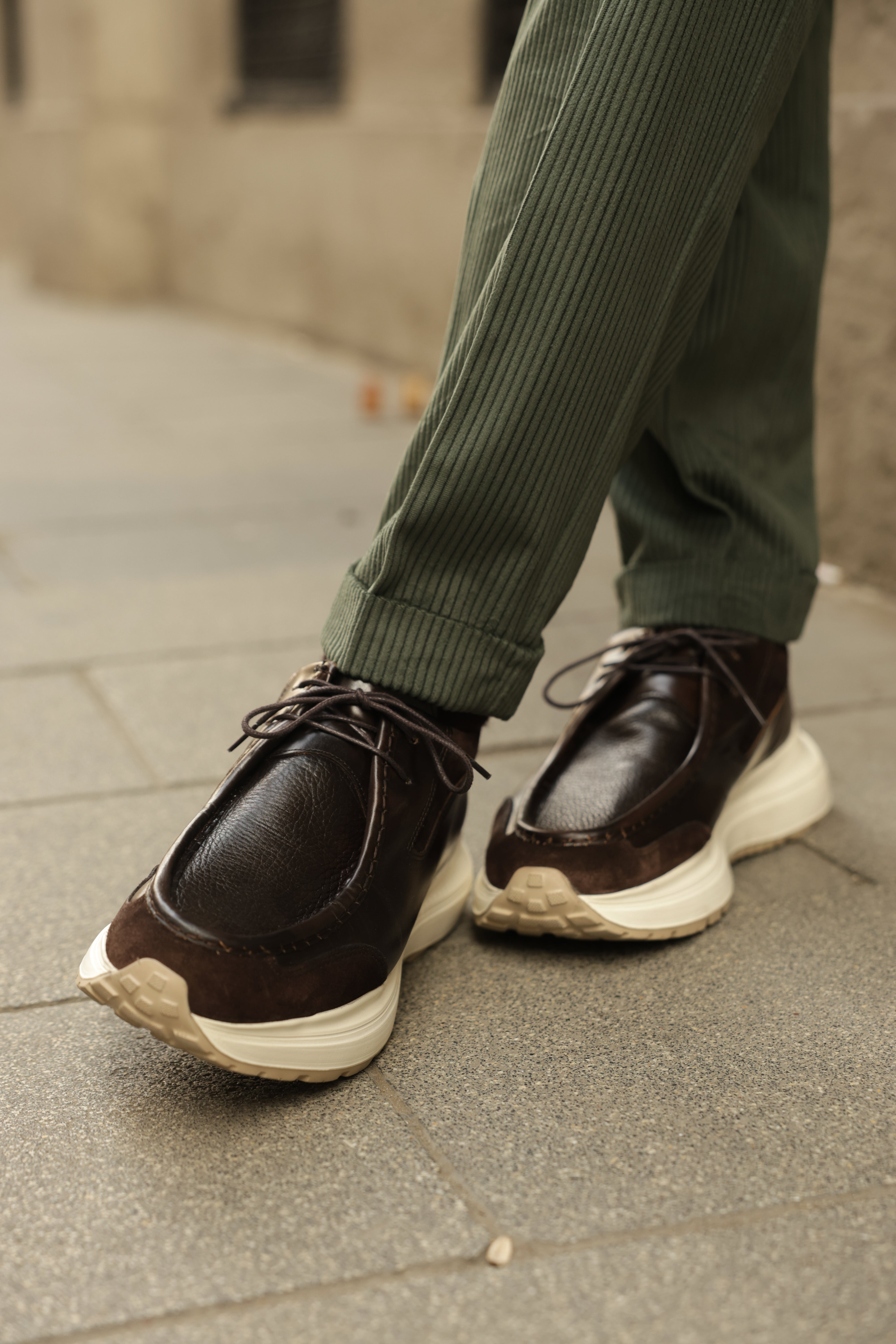 Khaki Velvet Double Breasted Suit 2-Piece