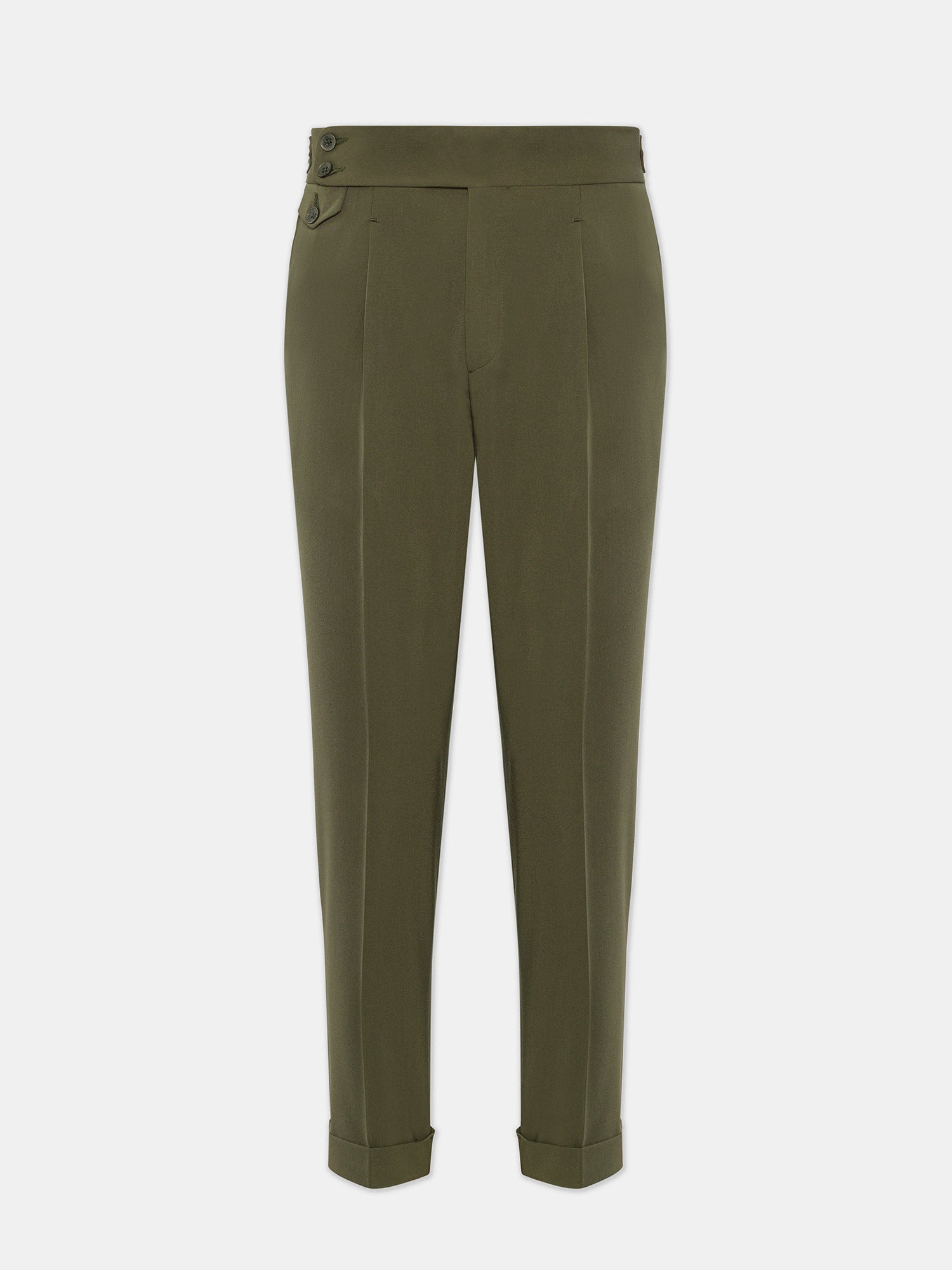 London Khaki High Waist Slim-Fit Pants