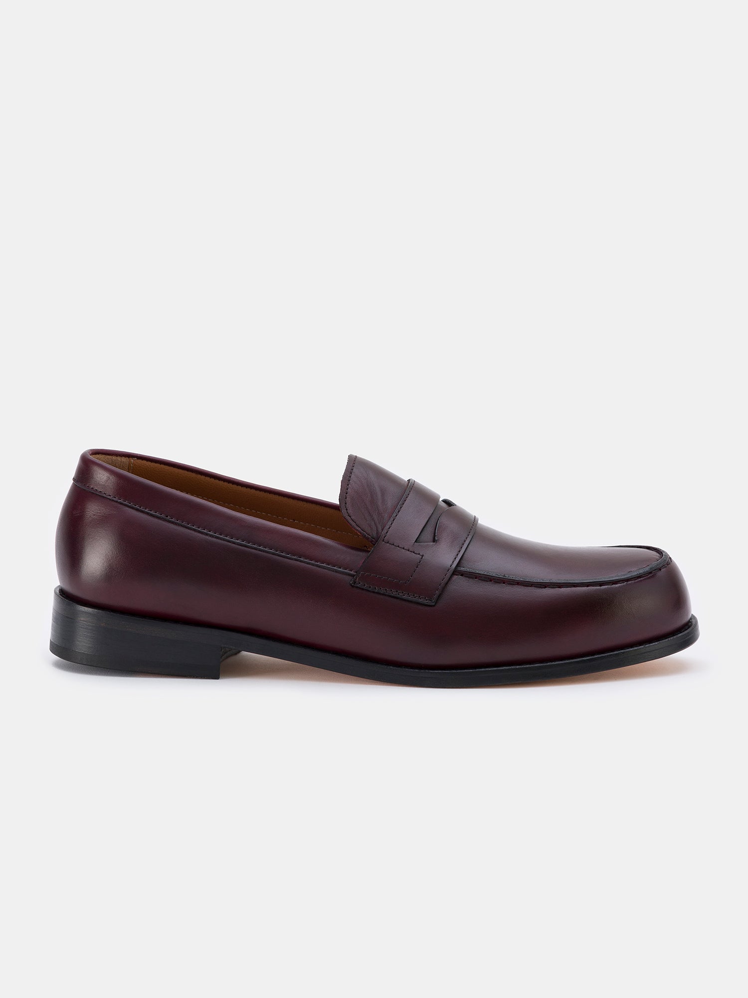 Bordeaux Leather Penny Loafers