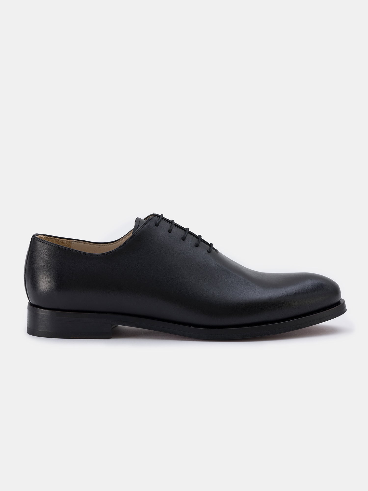 Black Burnished Leather Oxford