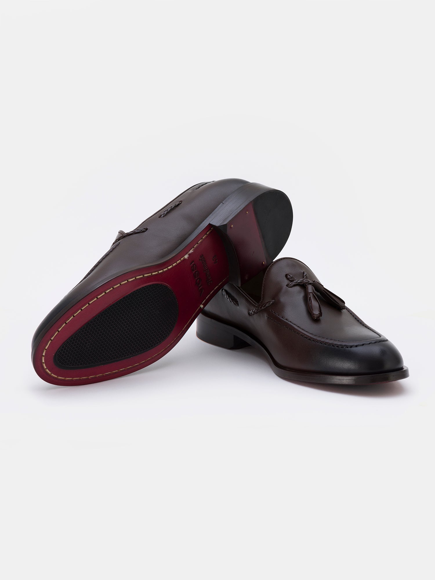 Brown Leather Tasselled Loafers