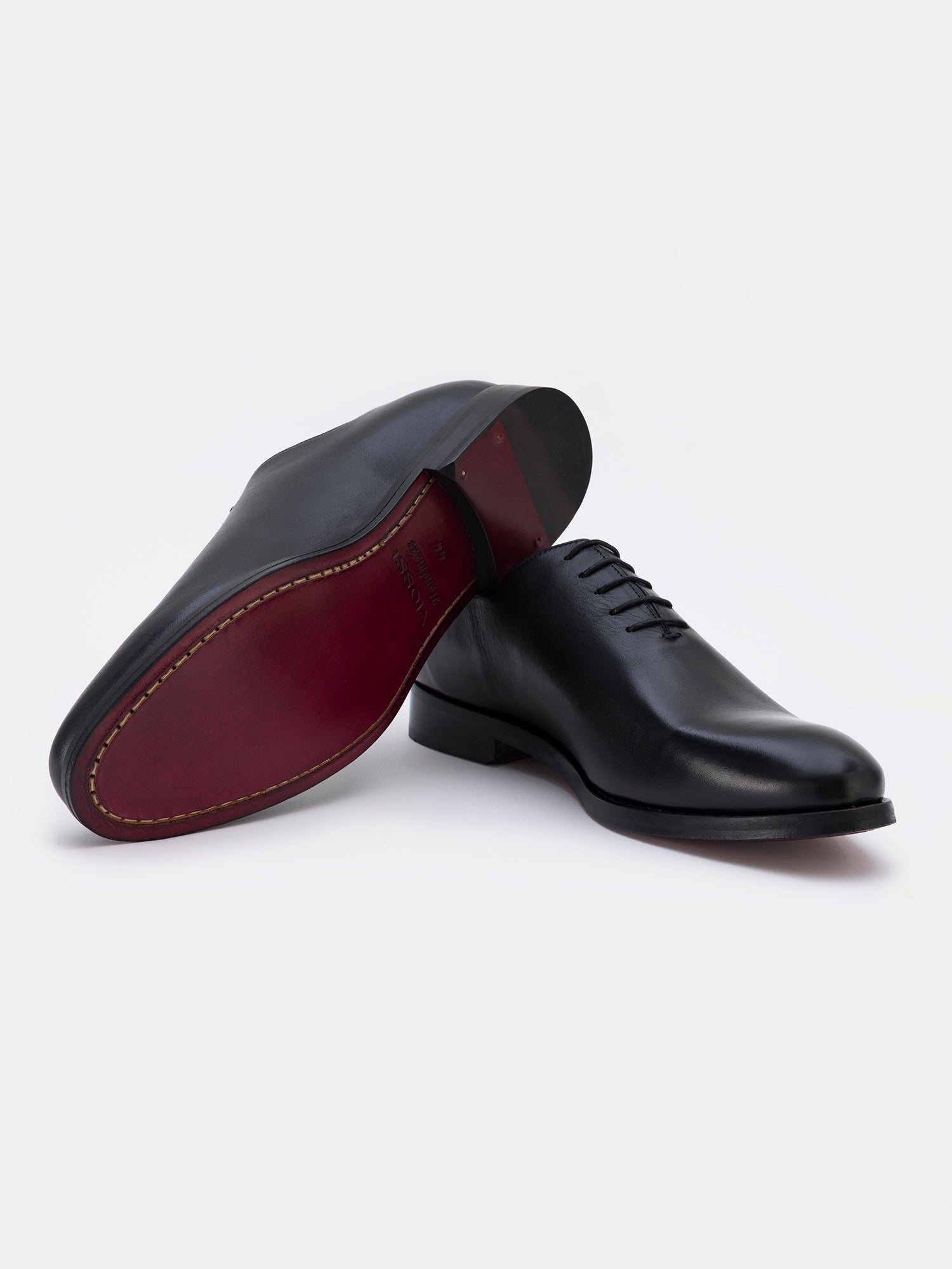 Black Burnished Leather Oxford