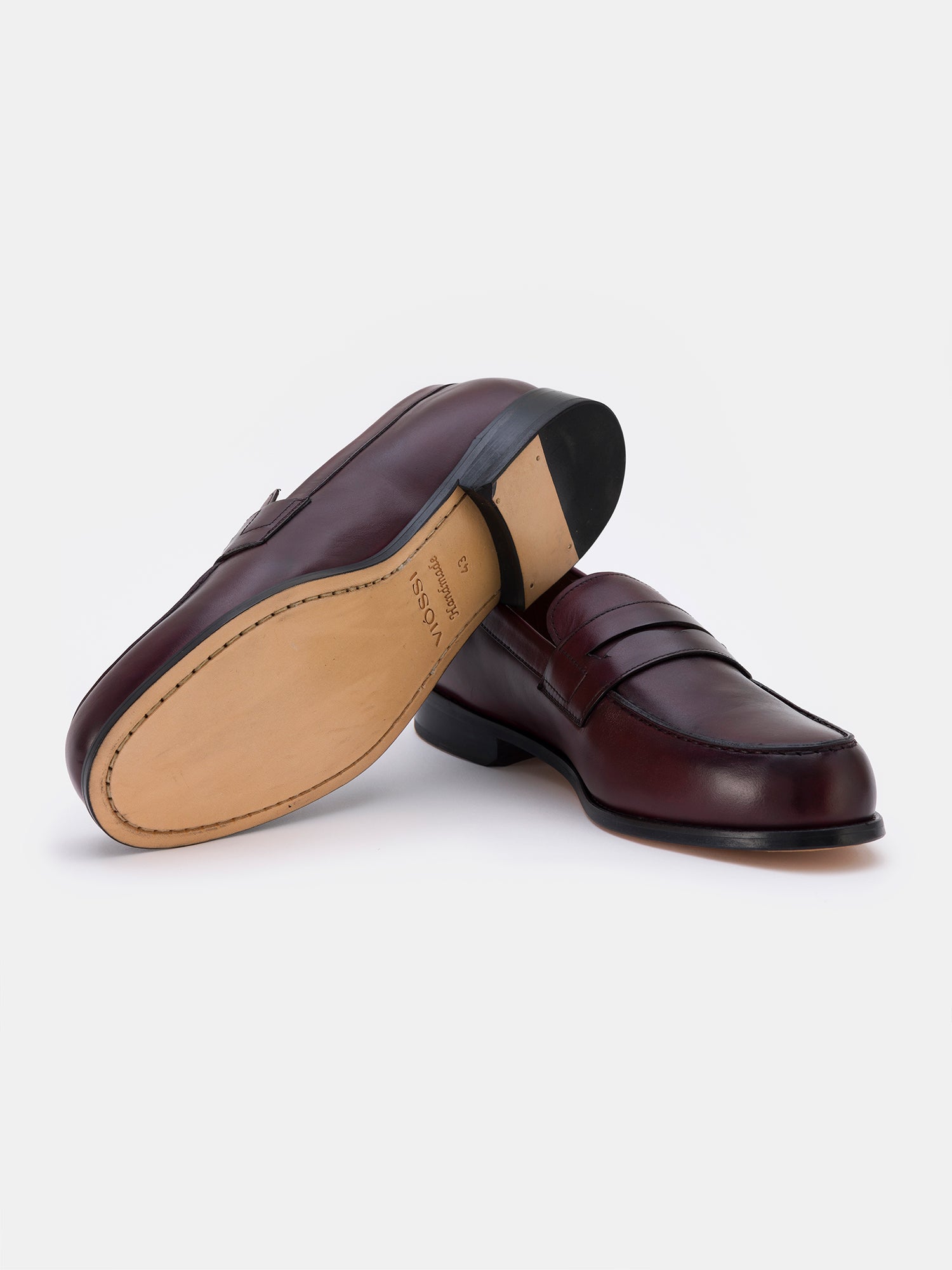 Bordeaux Leather Penny Loafers