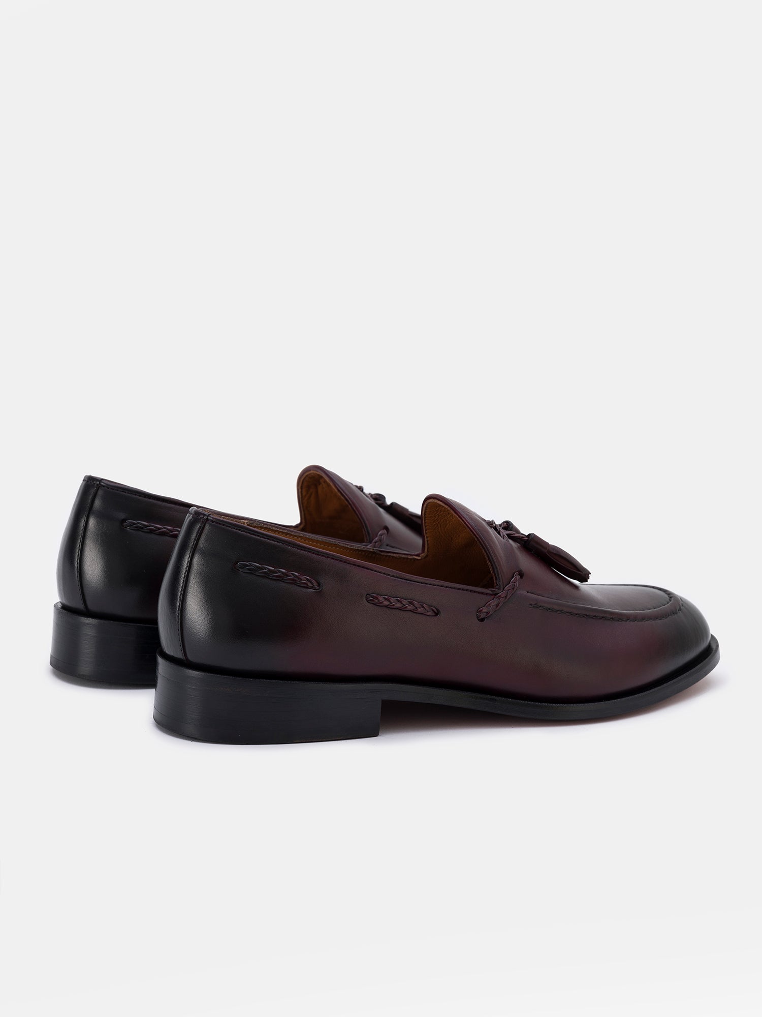Brown Leather Tasselled Loafers