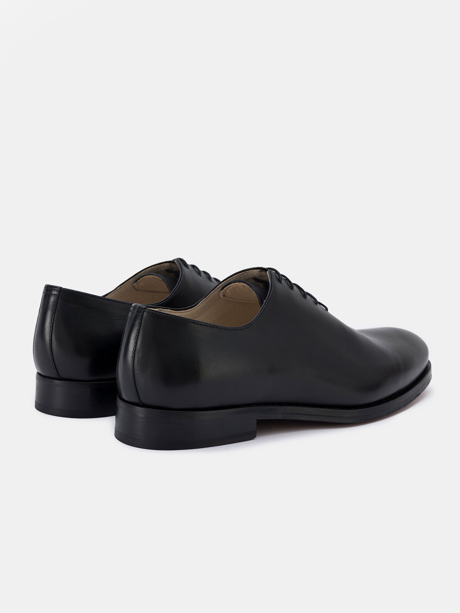 Black Burnished Leather Oxford