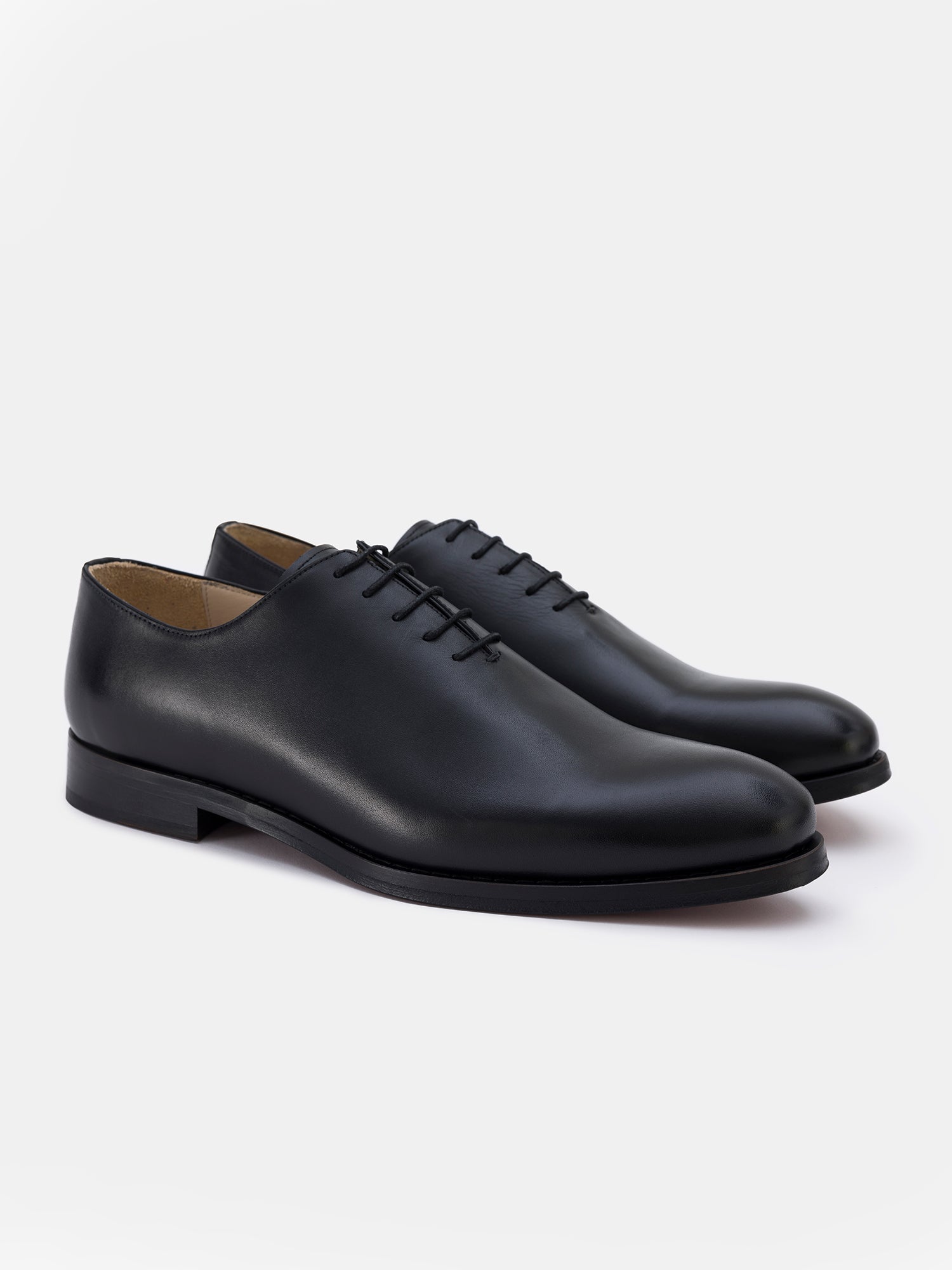 Black Burnished Leather Oxford