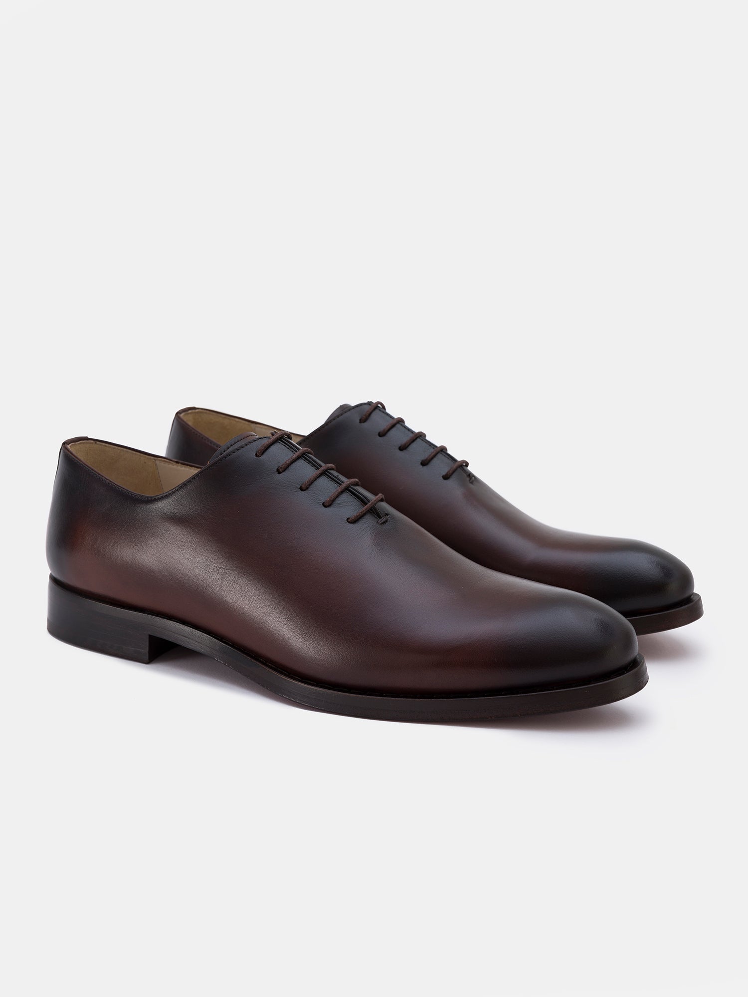 Brown Burnished Leather Oxford