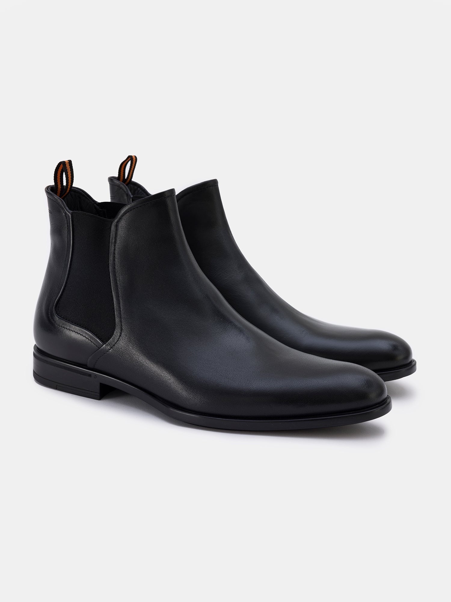 Black Leather Chelsea Boots