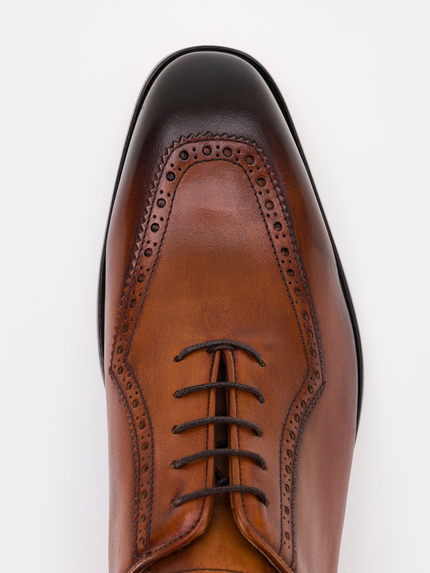 Brown Leather Wing Tip Oxford