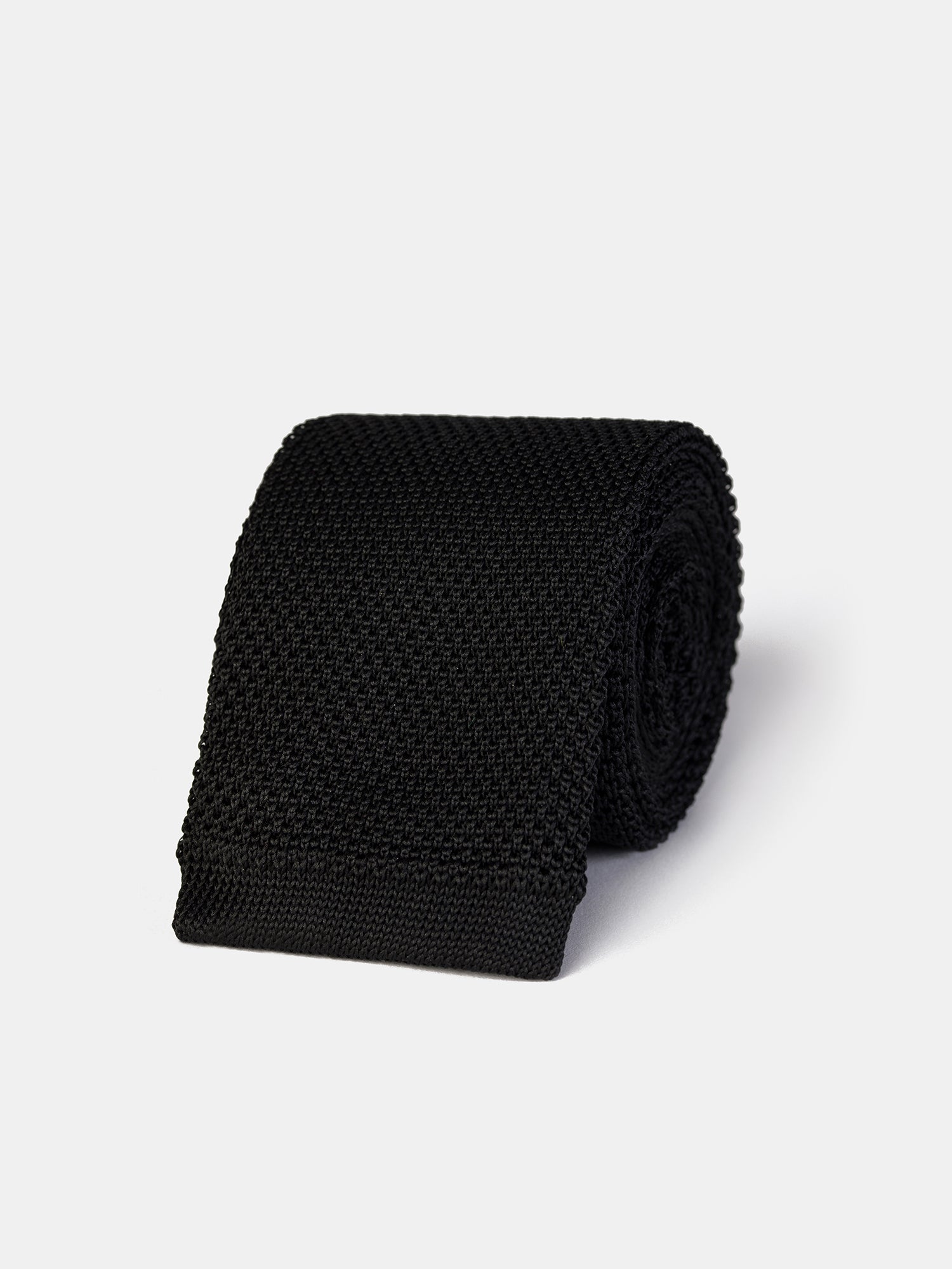 Black Knitted Tie 6cm