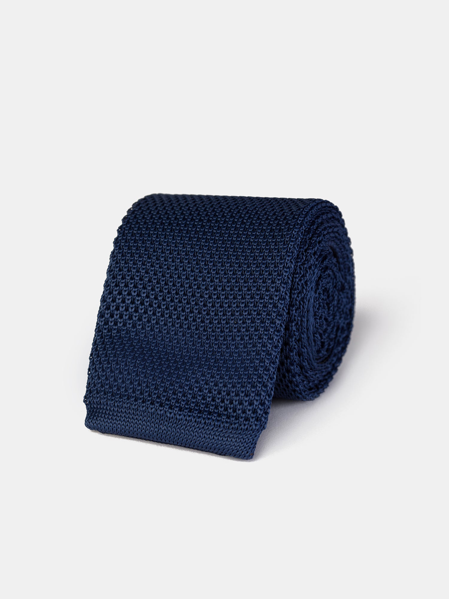 Navy Knitted Tie 6cm
