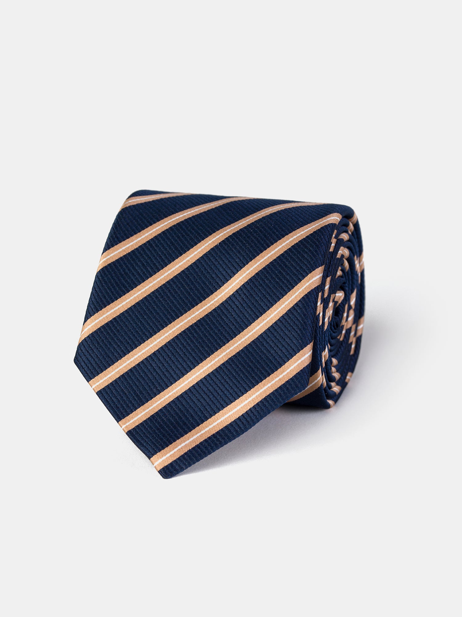 Navy Striped Tie 9cm