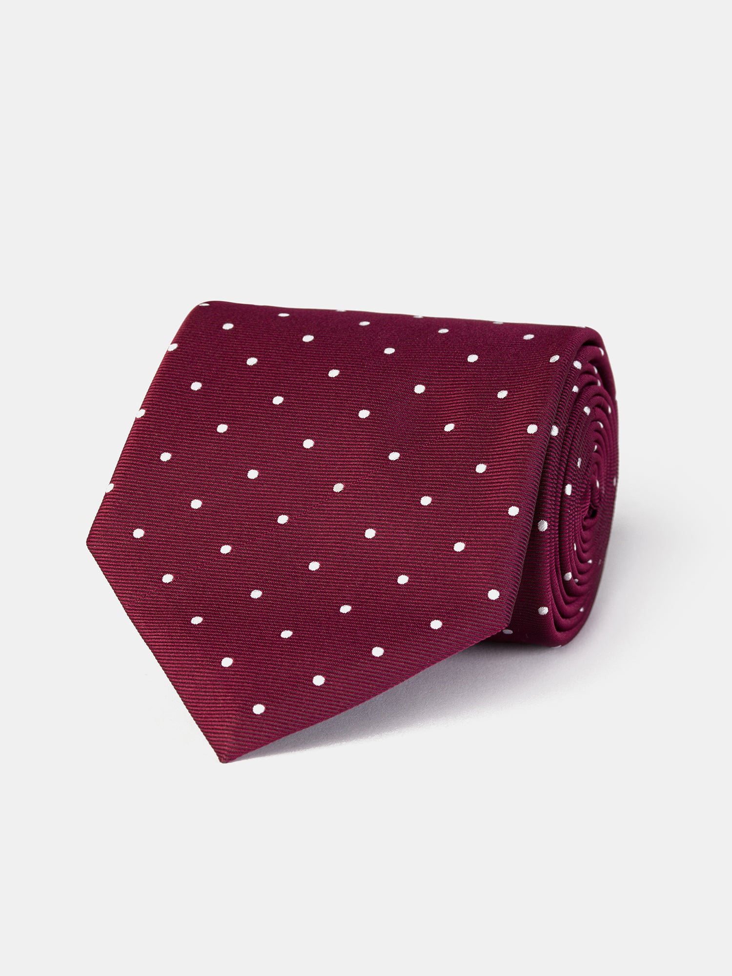 Bordeaux Polka-Dot Tie 9cm