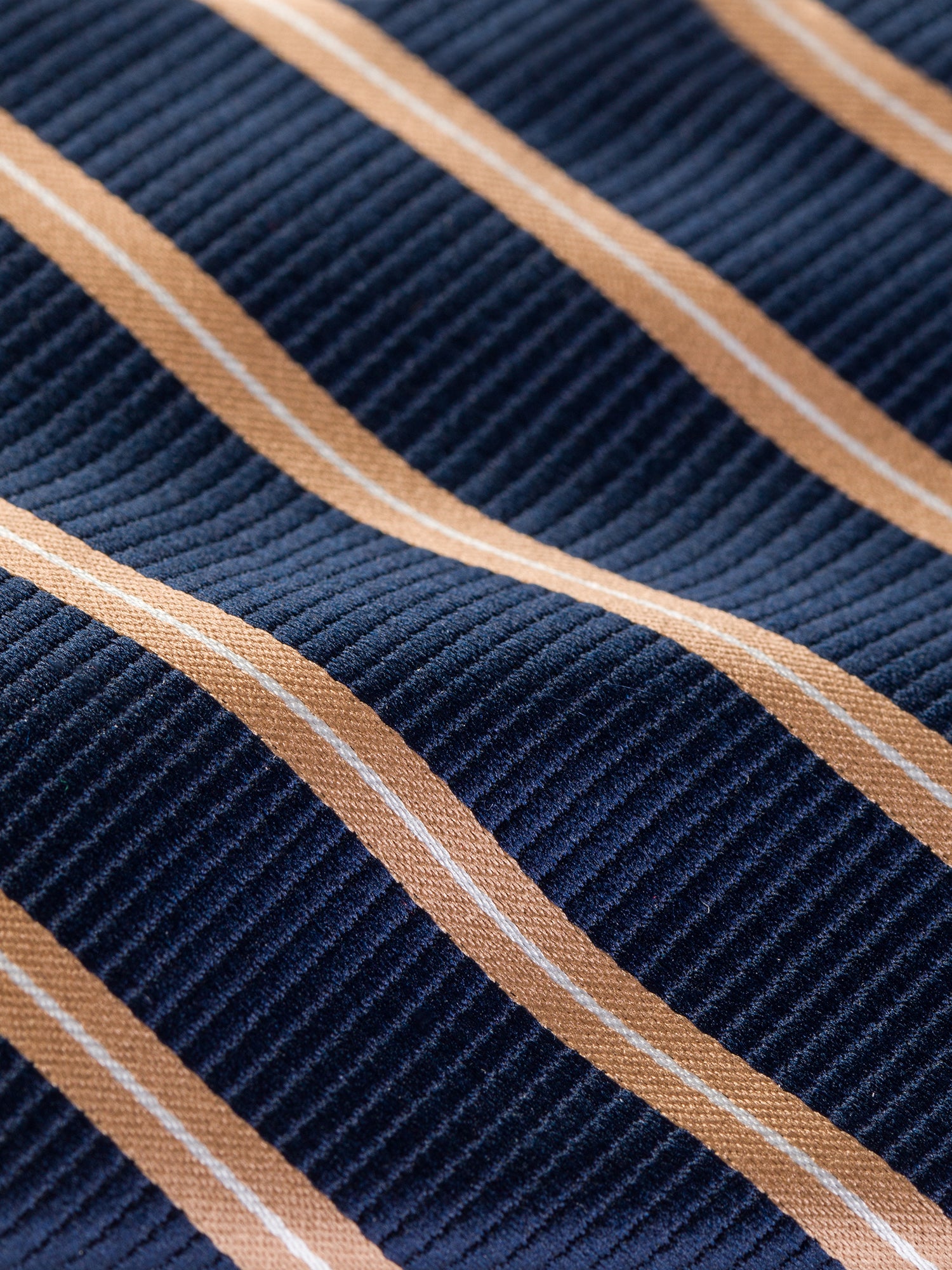 Navy Striped Tie 9cm