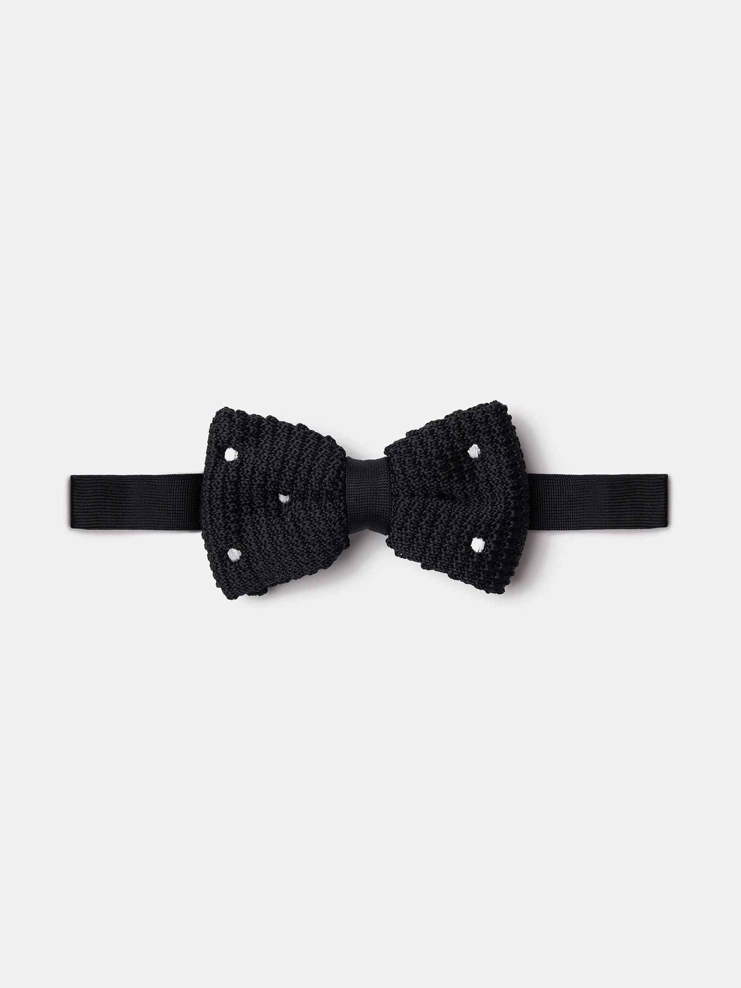 Black Knitted Bow Tie