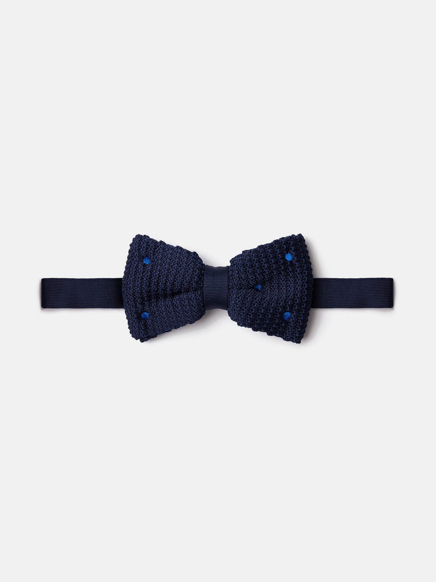 Navy Knitted Bow Tie