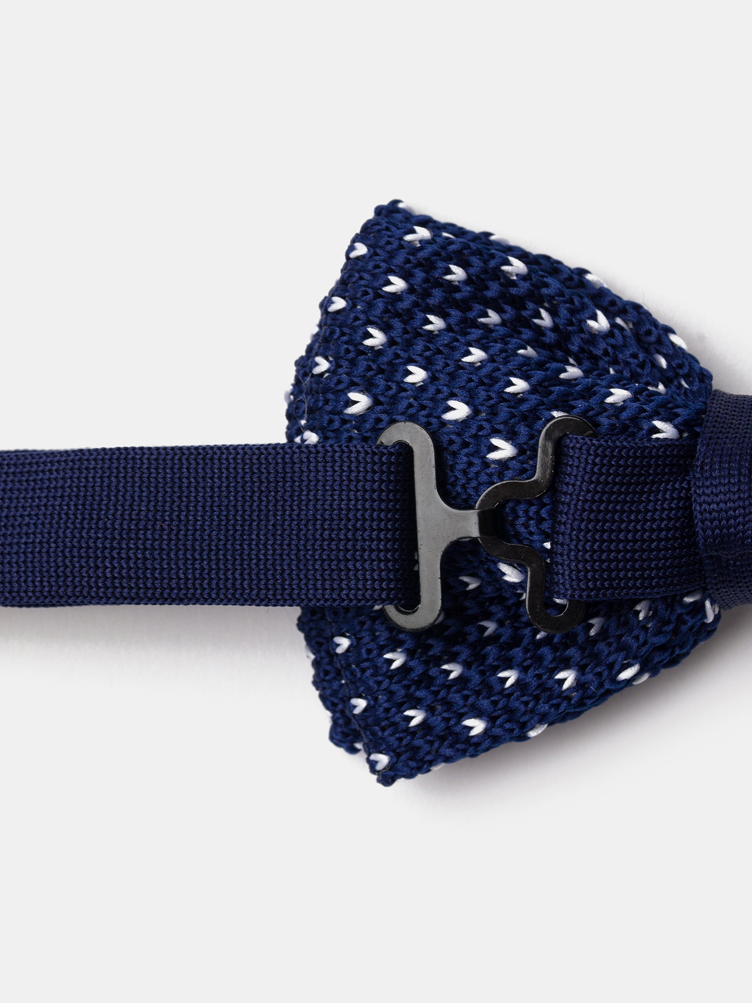 Navy Knitted Bow Tie