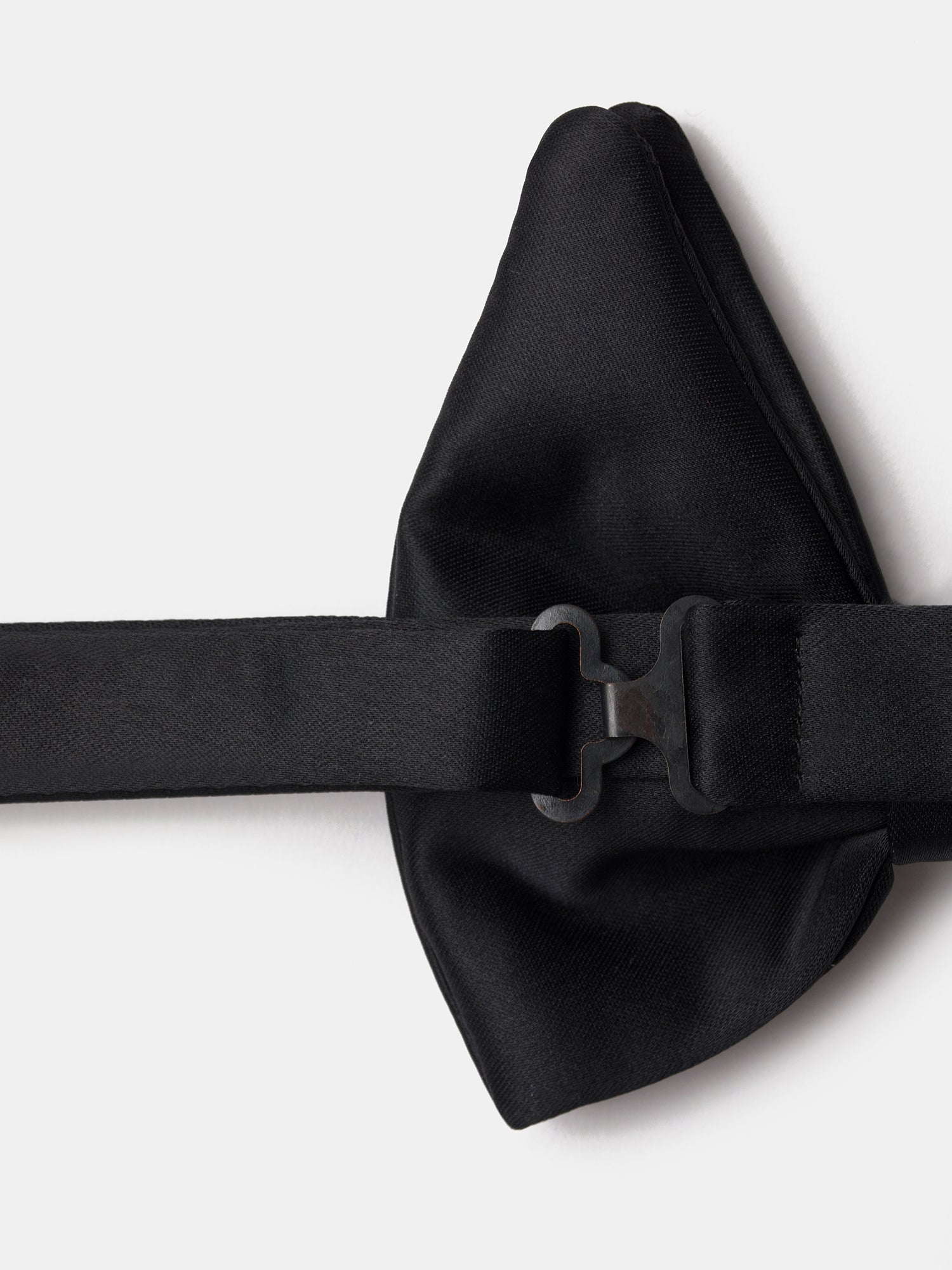 Black Satin Butterfly Bow Tie