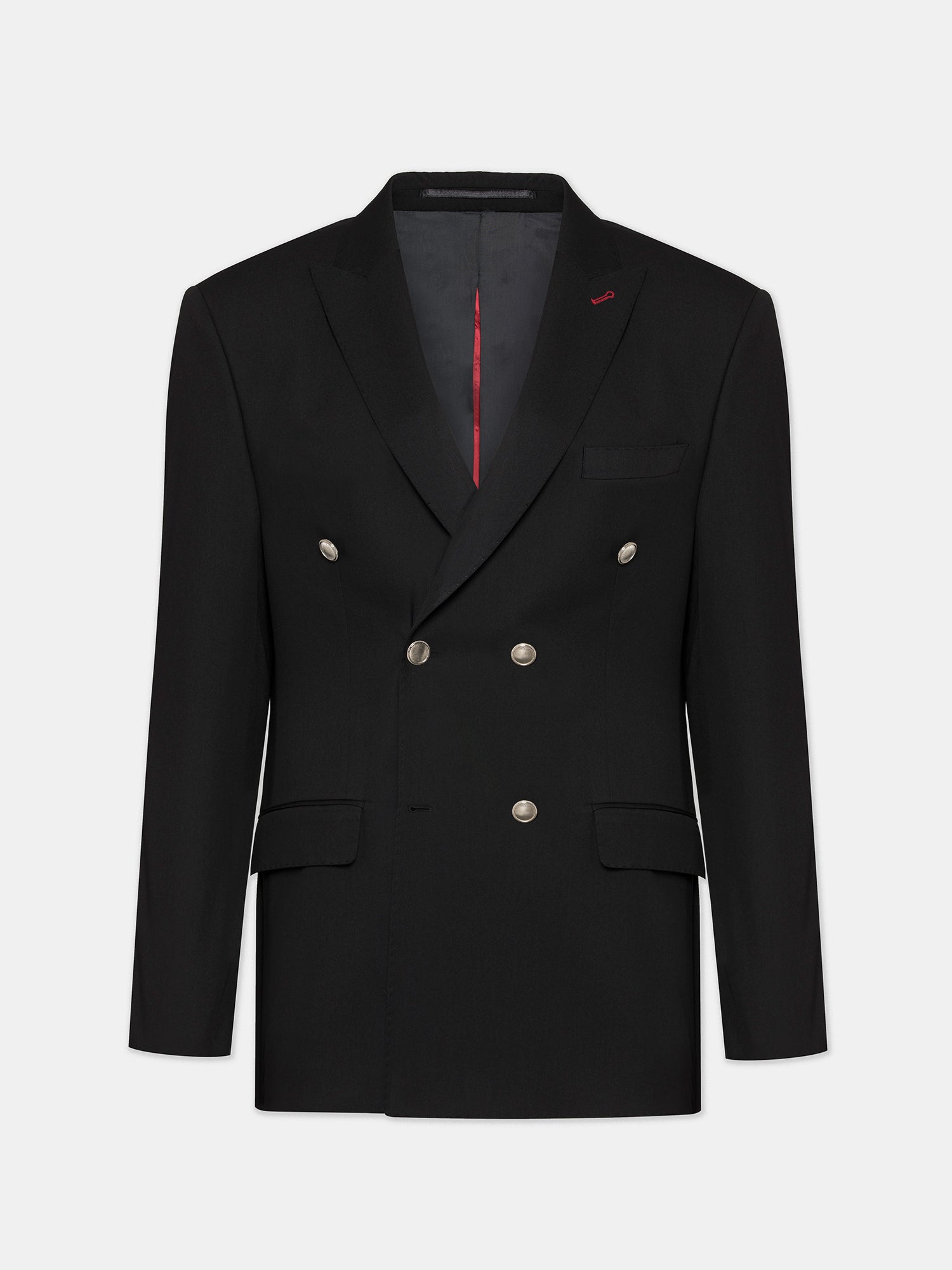 Black Double Breasted Suit 2-Piece