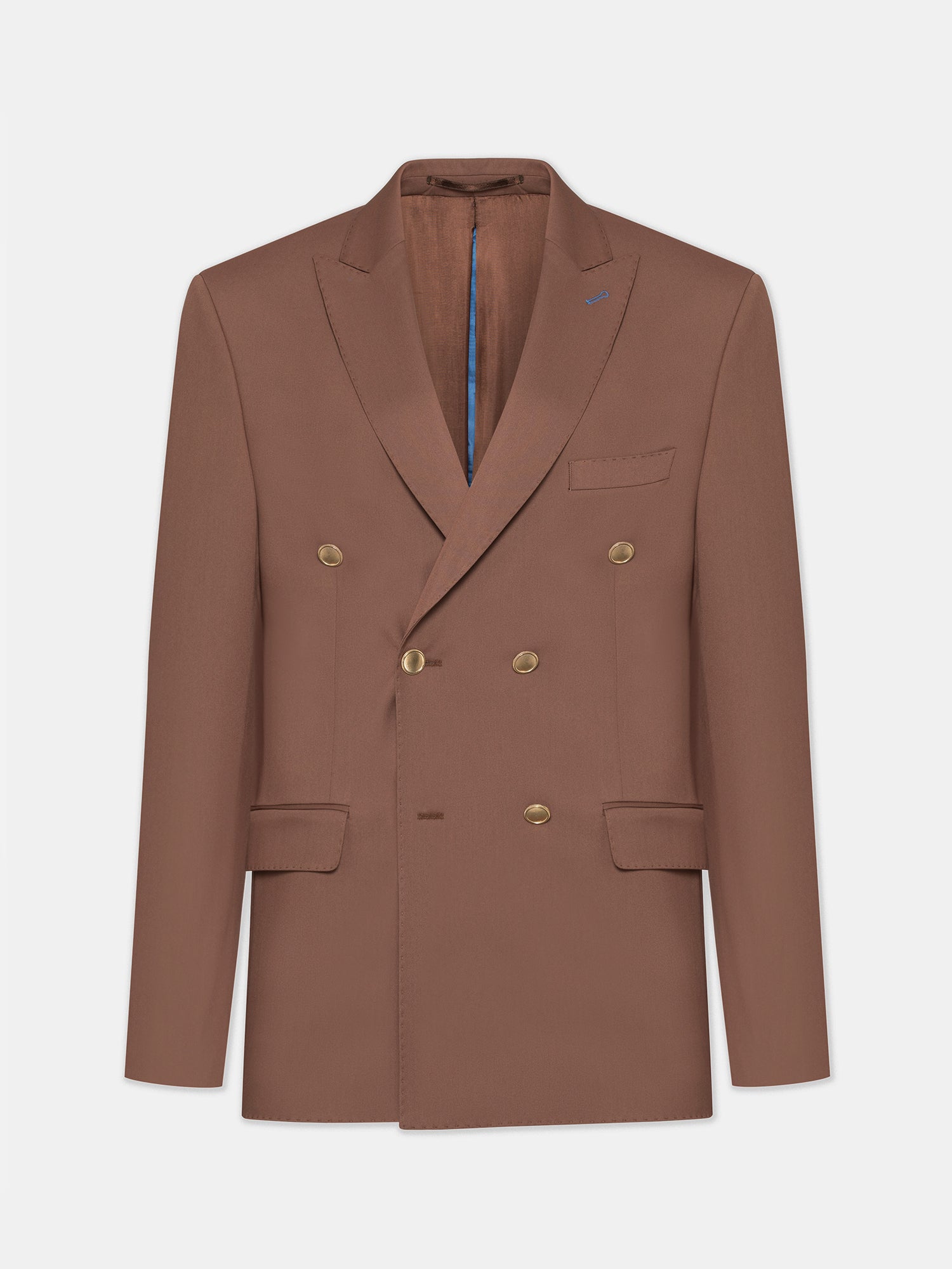 Brown Double Breasted Suit 2-Piece