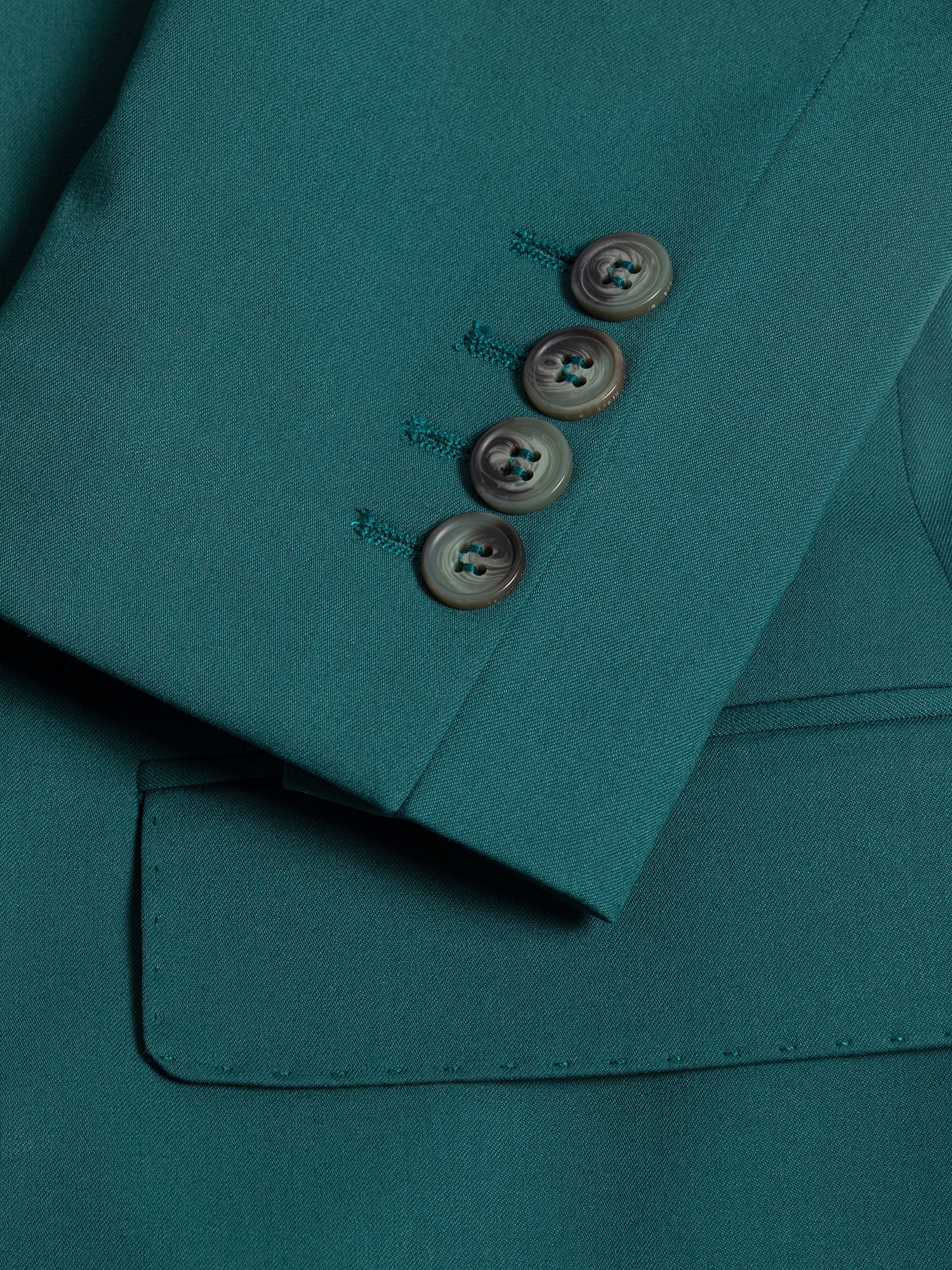 Green Modern-Fit Suit 3-Piece