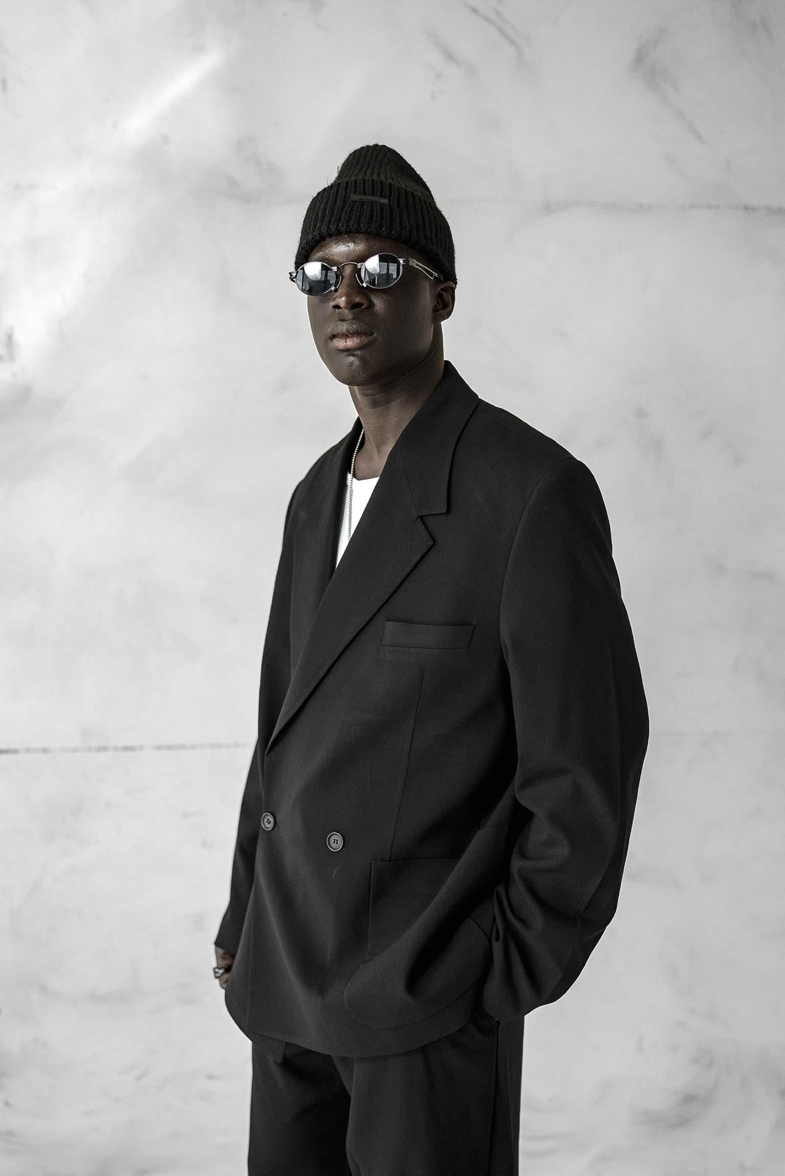 Black Double Breasted Oversized Suit 2-Piece