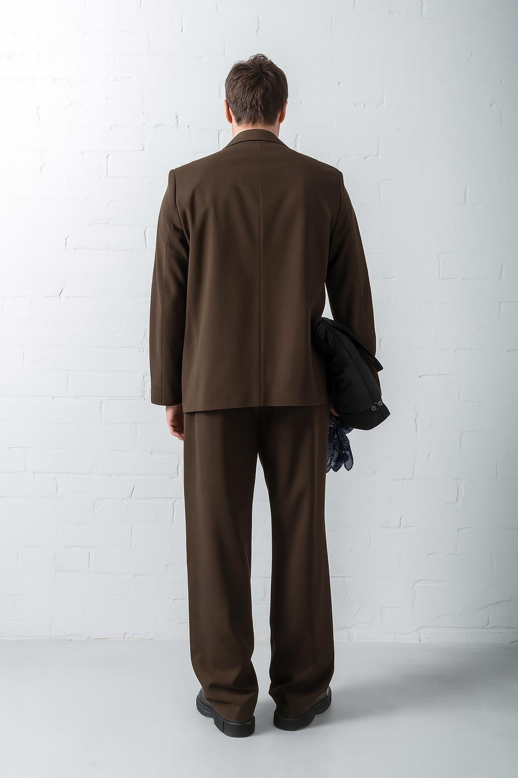 Brown Double Breasted Oversized Suit 2-Piece