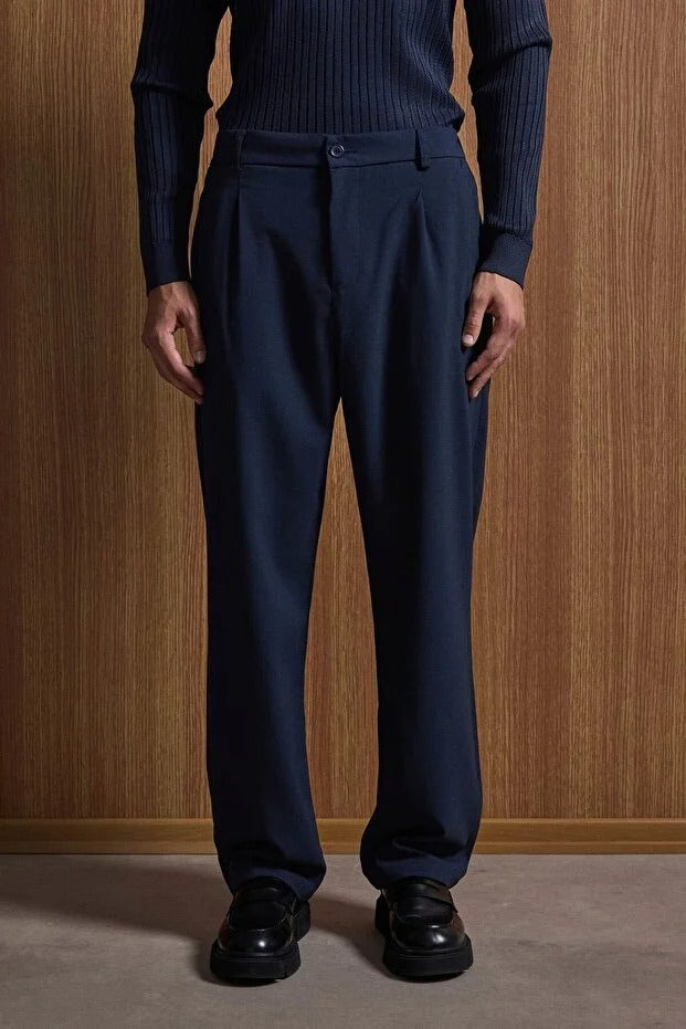 Navy Double Breasted Oversized Suit 2-Piece