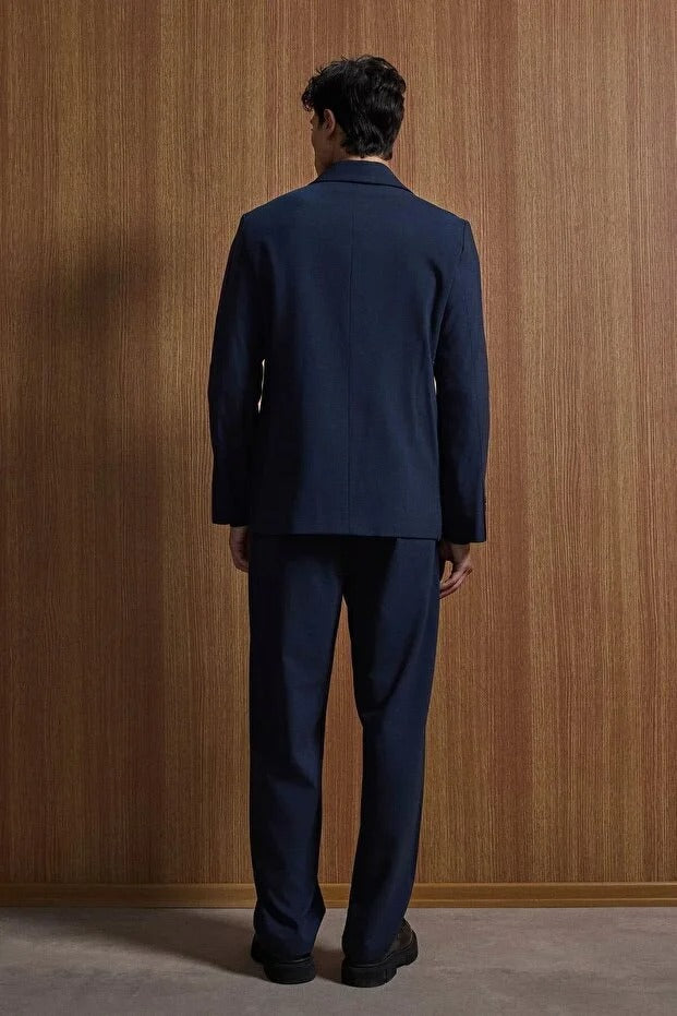 Navy Double Breasted Oversized Suit 2-Piece