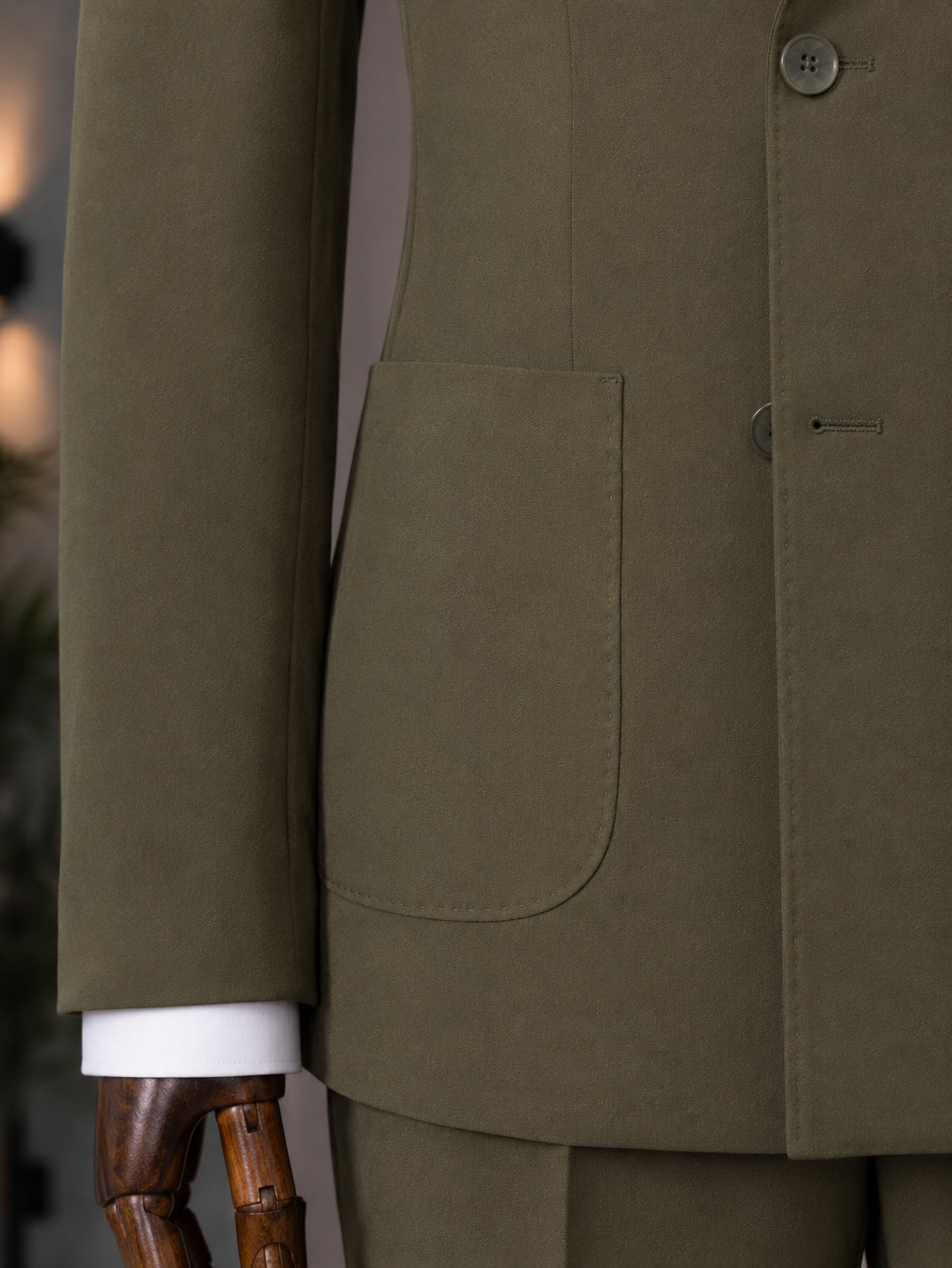 Khaki Double Breasted Suit 2-Piece