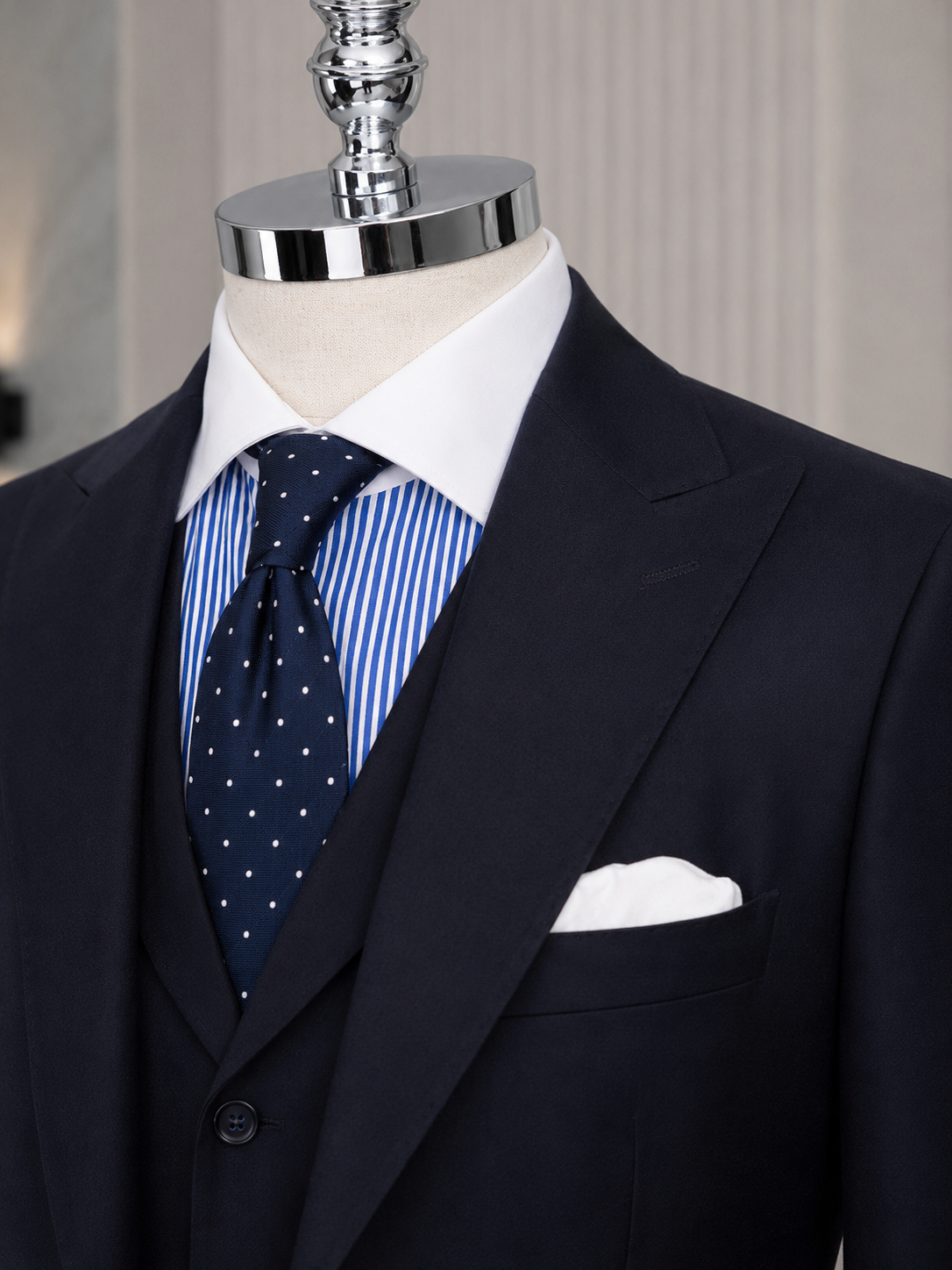Navy Slim-Fit Suit 3-Piece