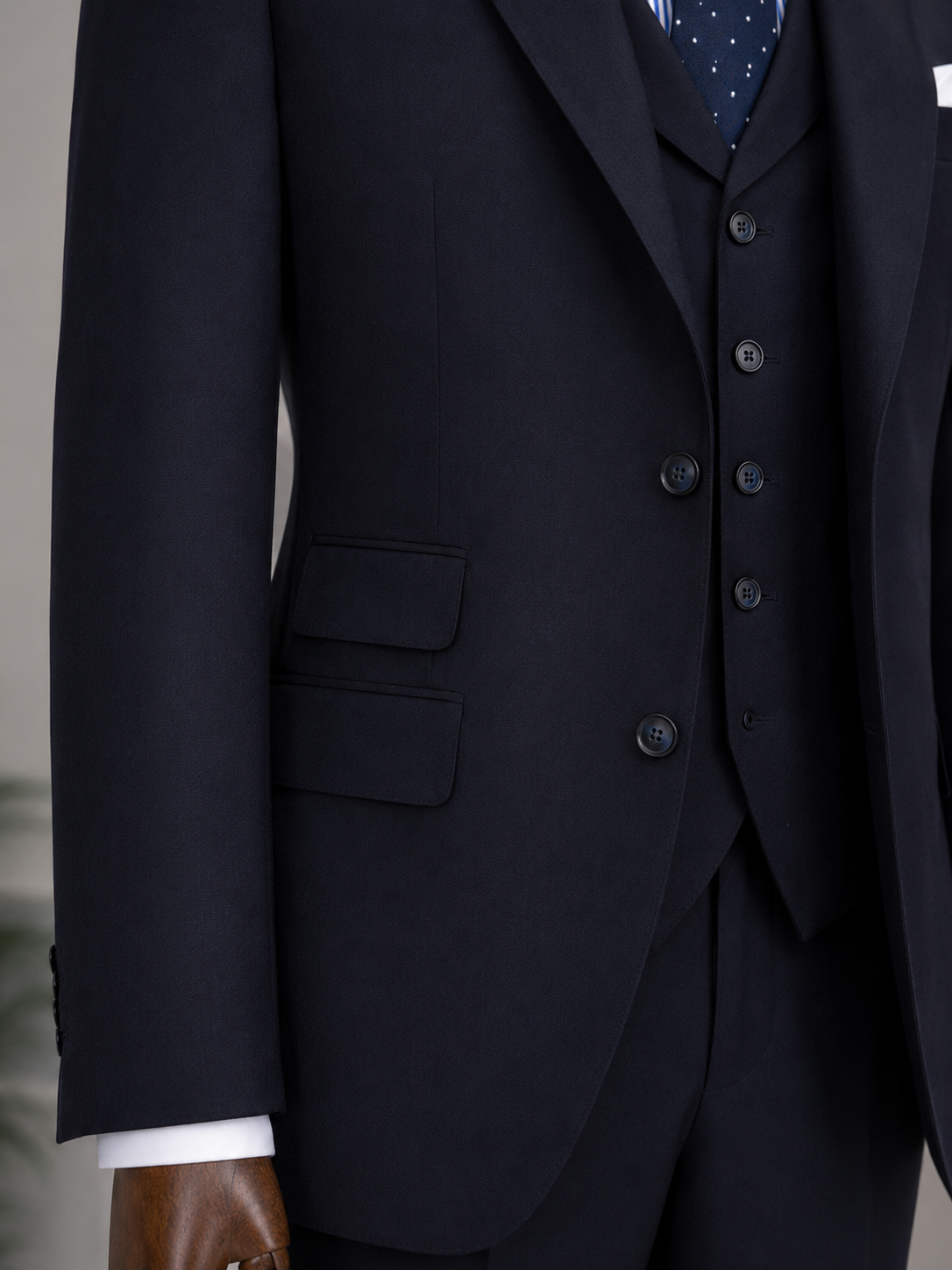 Navy Slim-Fit Suit 3-Piece