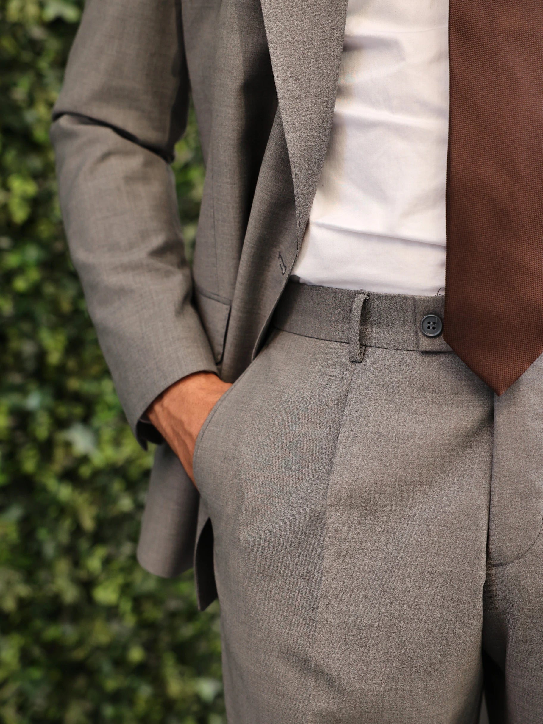 Grey Double Breasted Suit 2-Piece