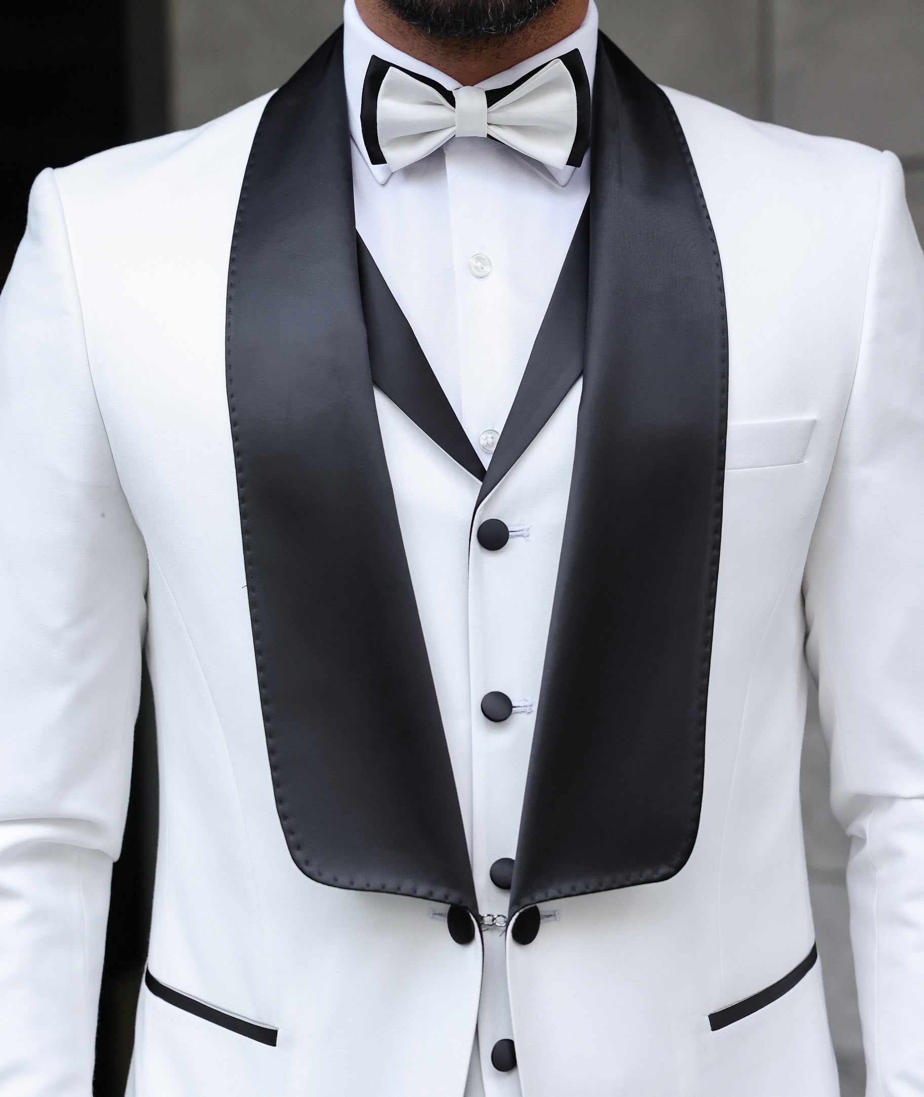 White Slim-Fit Tuxedo 3-Piece