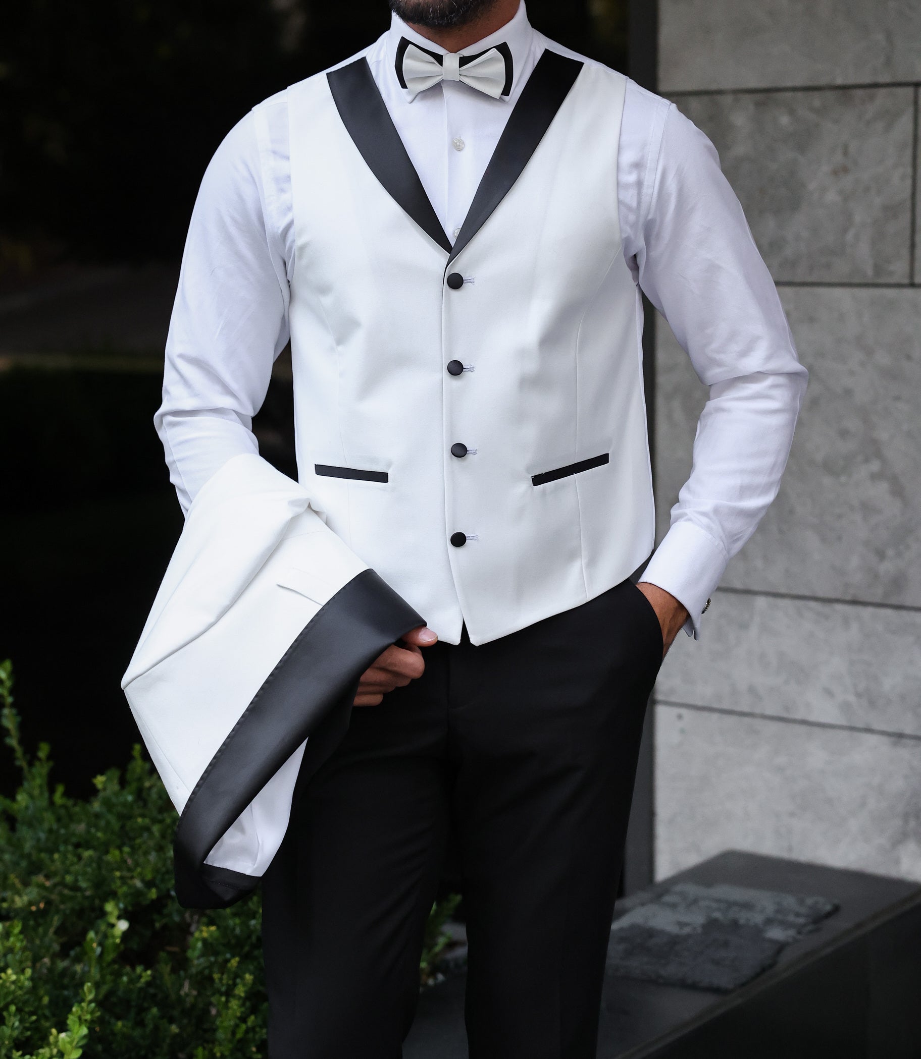 White Slim-Fit Tuxedo 3-Piece